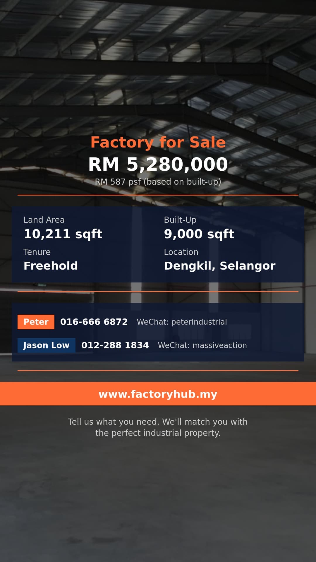 Factory For Sale - Freehold Semi-D Factory for Sale in Bandar Serenia, Dengkil - Dengkil, Selangor