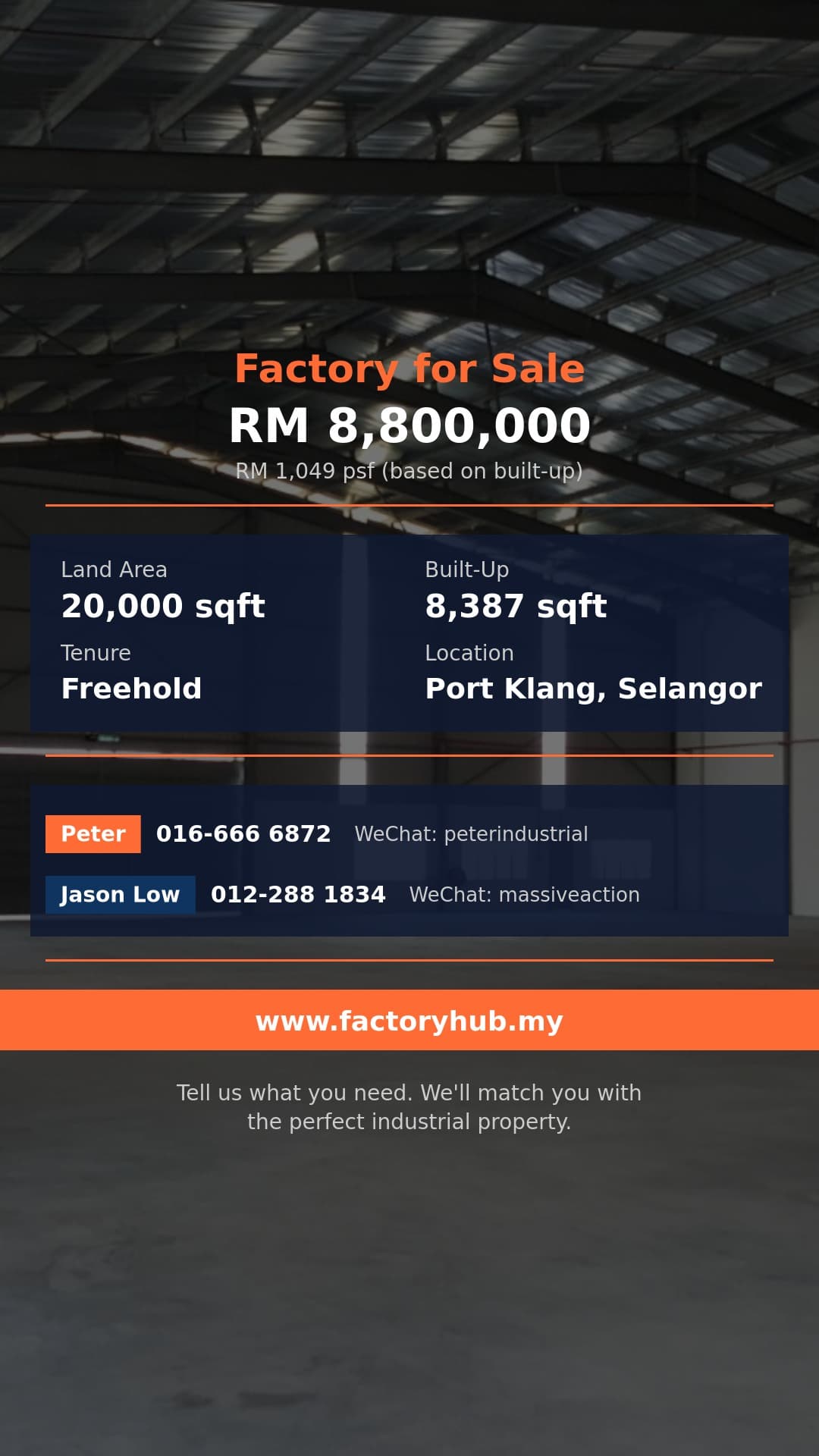 Factory For Sale - Detached Factory for Sale in Bandar Bukit Raja, Klang - Port Klang, Selangor