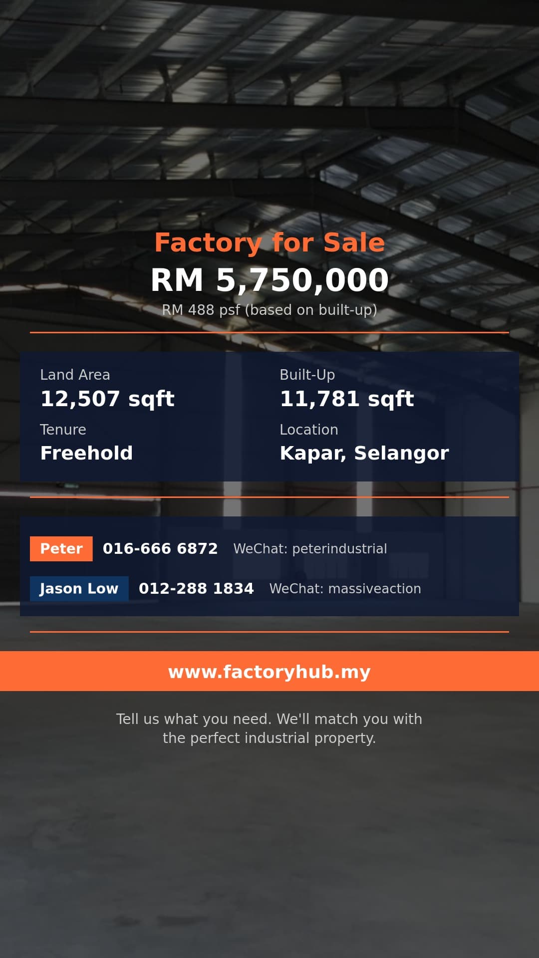 Factory For Sale - Factory for Sale in Kapar, Selangor | RM5.75M | 11,781 sqft - Kapar, Selangor Factory For Sale - Factory for Sale in Kapar, Selangor | RM5.75M | 11,781 sqft - Kapar, Selangor