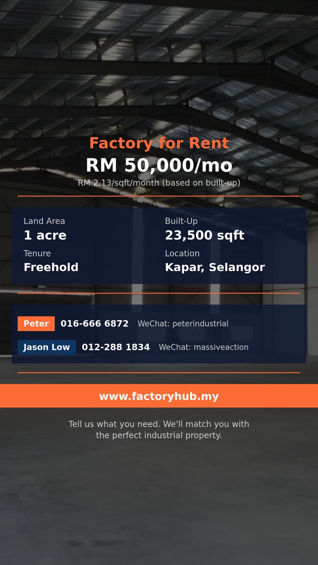 Factory For Rent - Detached Factory for Rent in Sungai Kapar Indah, Kapar - Kapar, Selangor