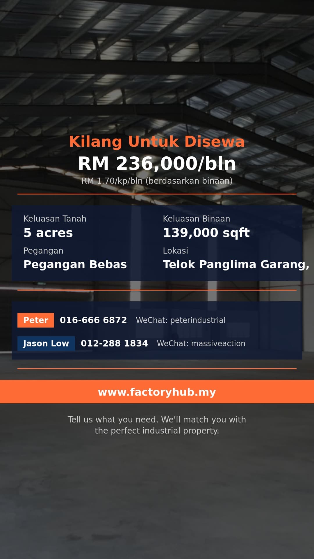 Kilang Untuk Disewa - Kilang Untuk Disewa di Telok Panglima Garang, Selangor - Telok Panglima Garang, Selangor Kilang Untuk Disewa - Kilang Untuk Disewa di Telok Panglima Garang, Selangor - Telok Panglima Garang, Selangor