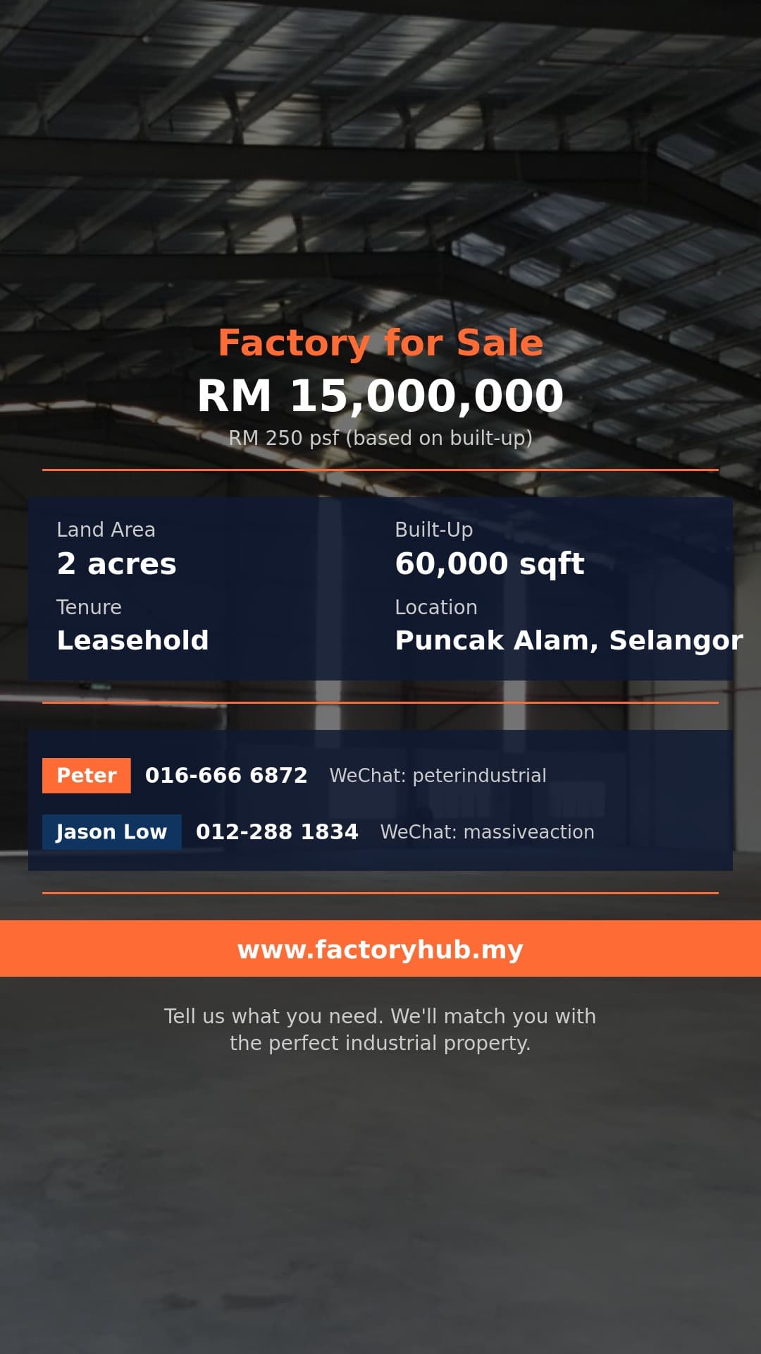 Factory For Sale - Detached Factory for Sale in Puncak Alam, Selangor - Puncak Alam, Selangor Factory For Sale - Detached Factory for Sale in Puncak Alam, Selangor - Puncak Alam, Selangor