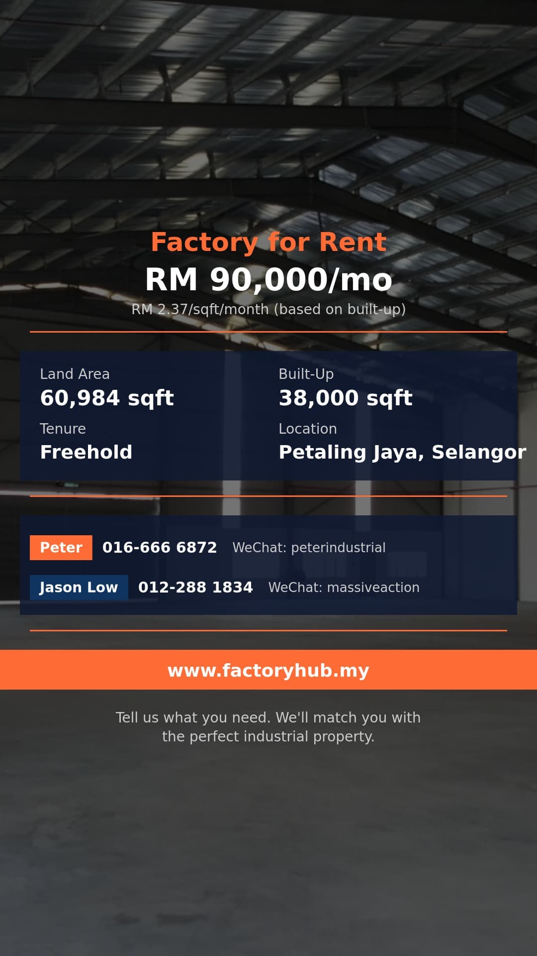 Factory For Rent - Detached Factory for Rent in Petaling Jaya, Selangor - Petaling Jaya, Selangor
