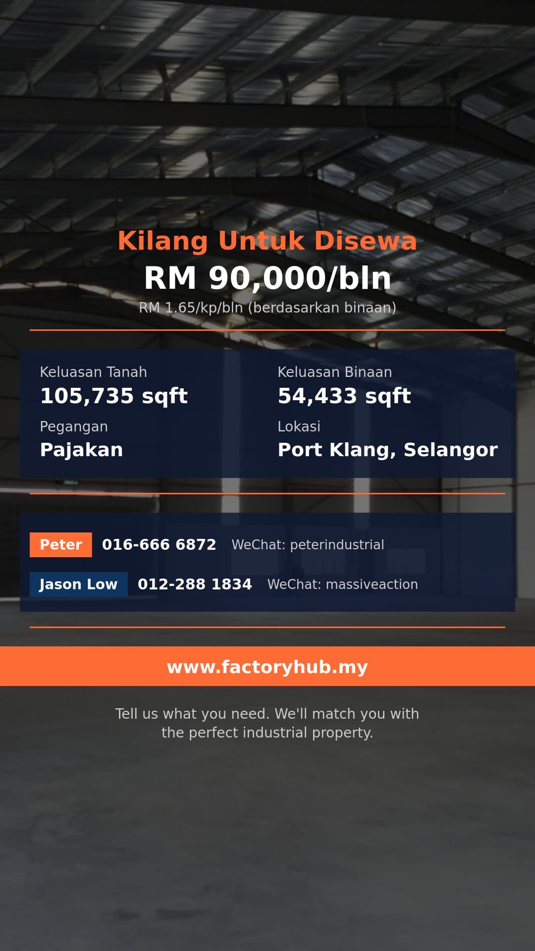 Kilang Untuk Disewa - Gudang Untuk Disewa di West Port, Pelabuhan Klang - 54,433 kaki persegi - Port Klang, Selangor