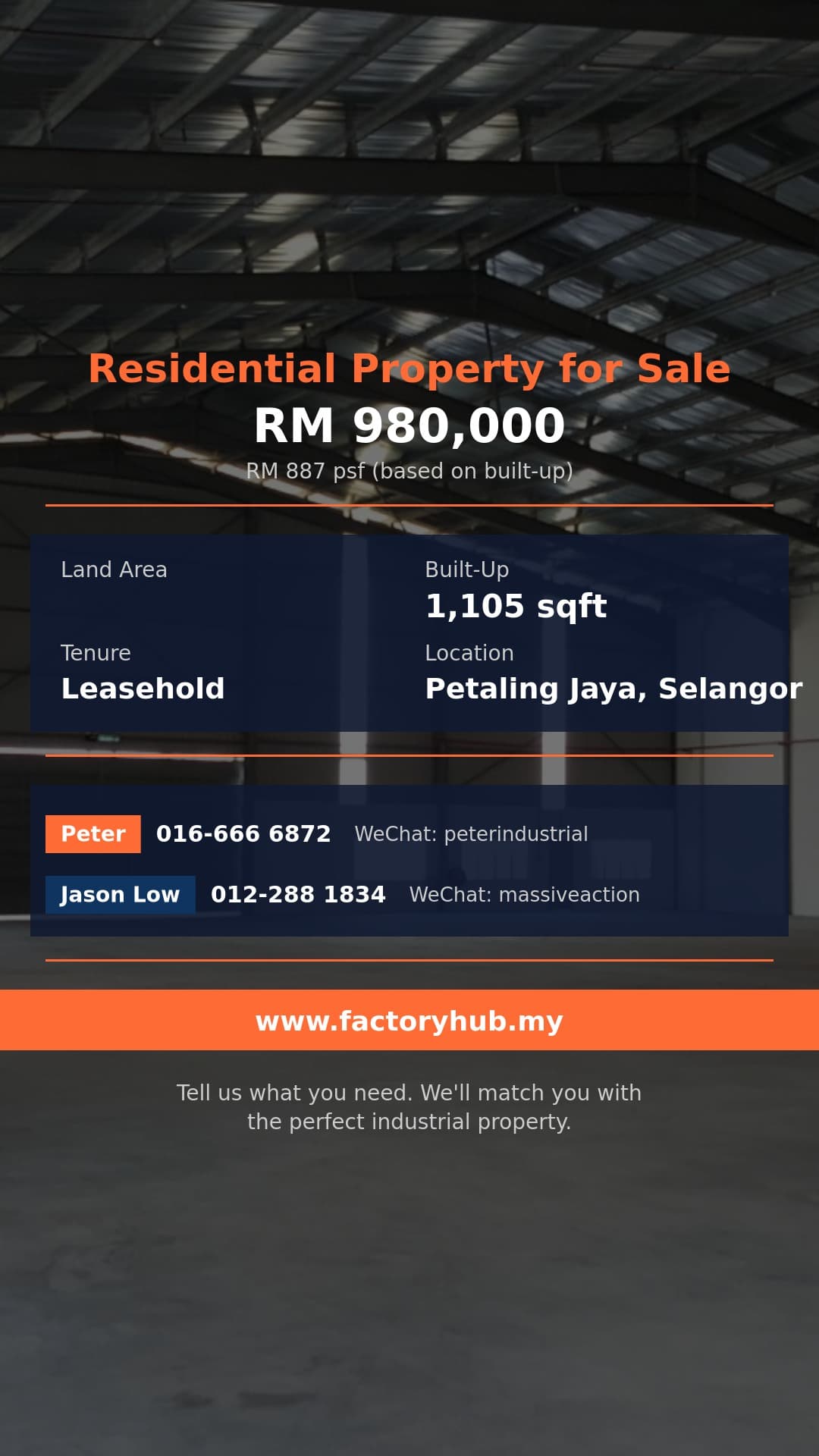 Residential For Sale - Service Residence for Sale in Petaling Jaya – RM980K 1105sf - Petaling Jaya, Selangor