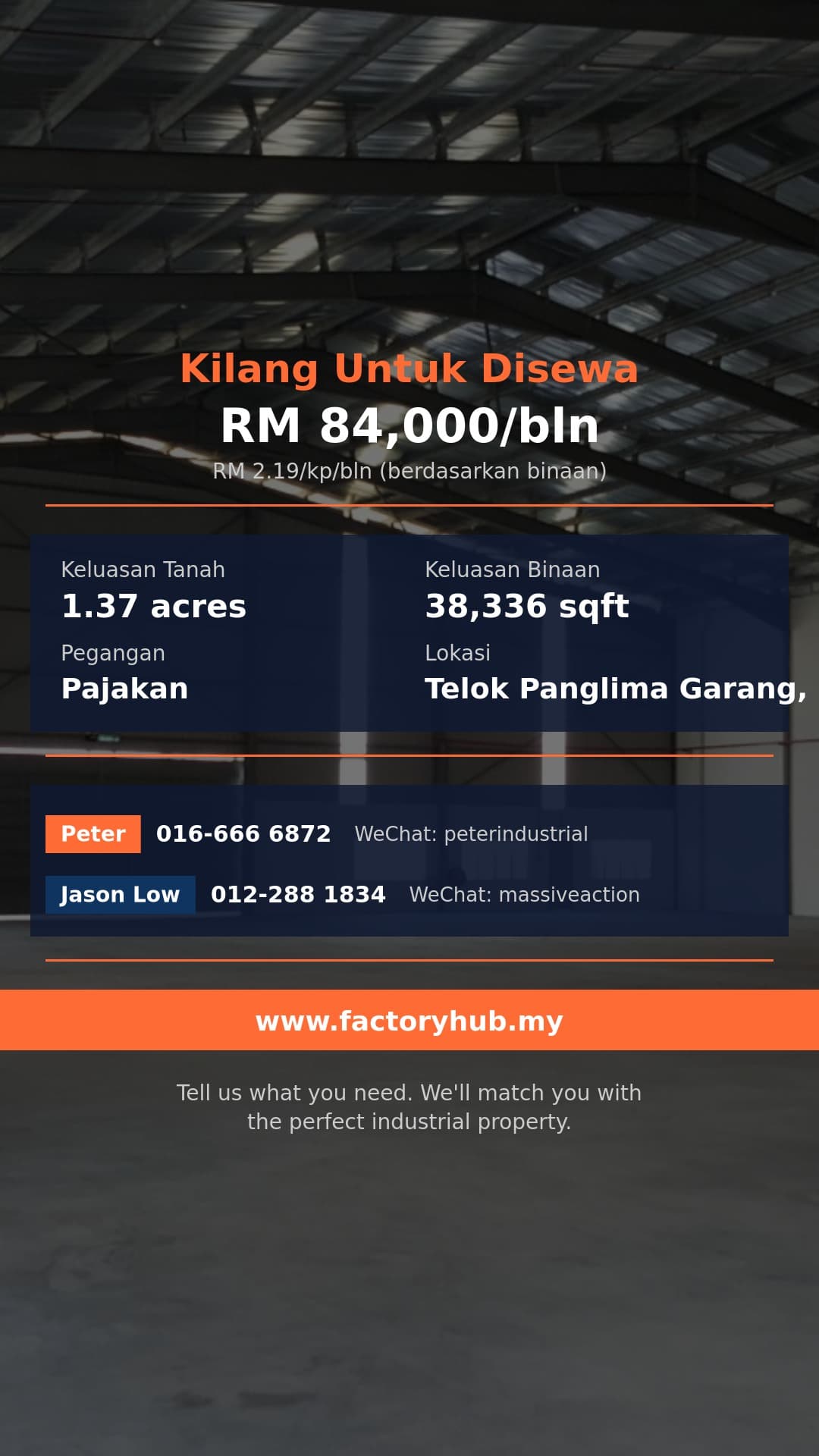 Kilang Untuk Disewa - Kilang Berasingan Untuk Disewa di Telok Panglima Garang, Selangor - Telok Panglima Garang, Selangor Kilang Untuk Disewa - Kilang Berasingan Untuk Disewa di Telok Panglima Garang, Selangor - Telok Panglima Garang, Selangor