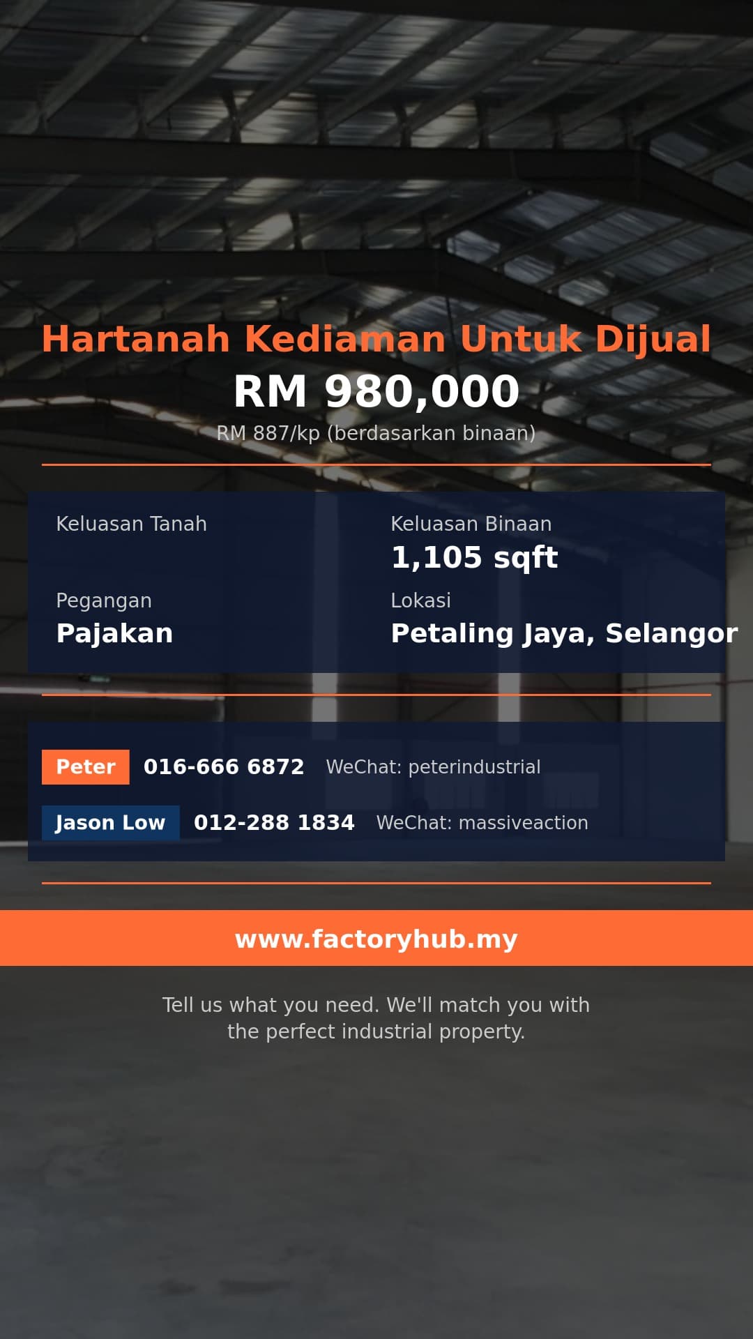 Kediaman Untuk Dijual - Service Residence untuk Dijual di Petaling Jaya – RM980K 1105kp - Petaling Jaya, Selangor