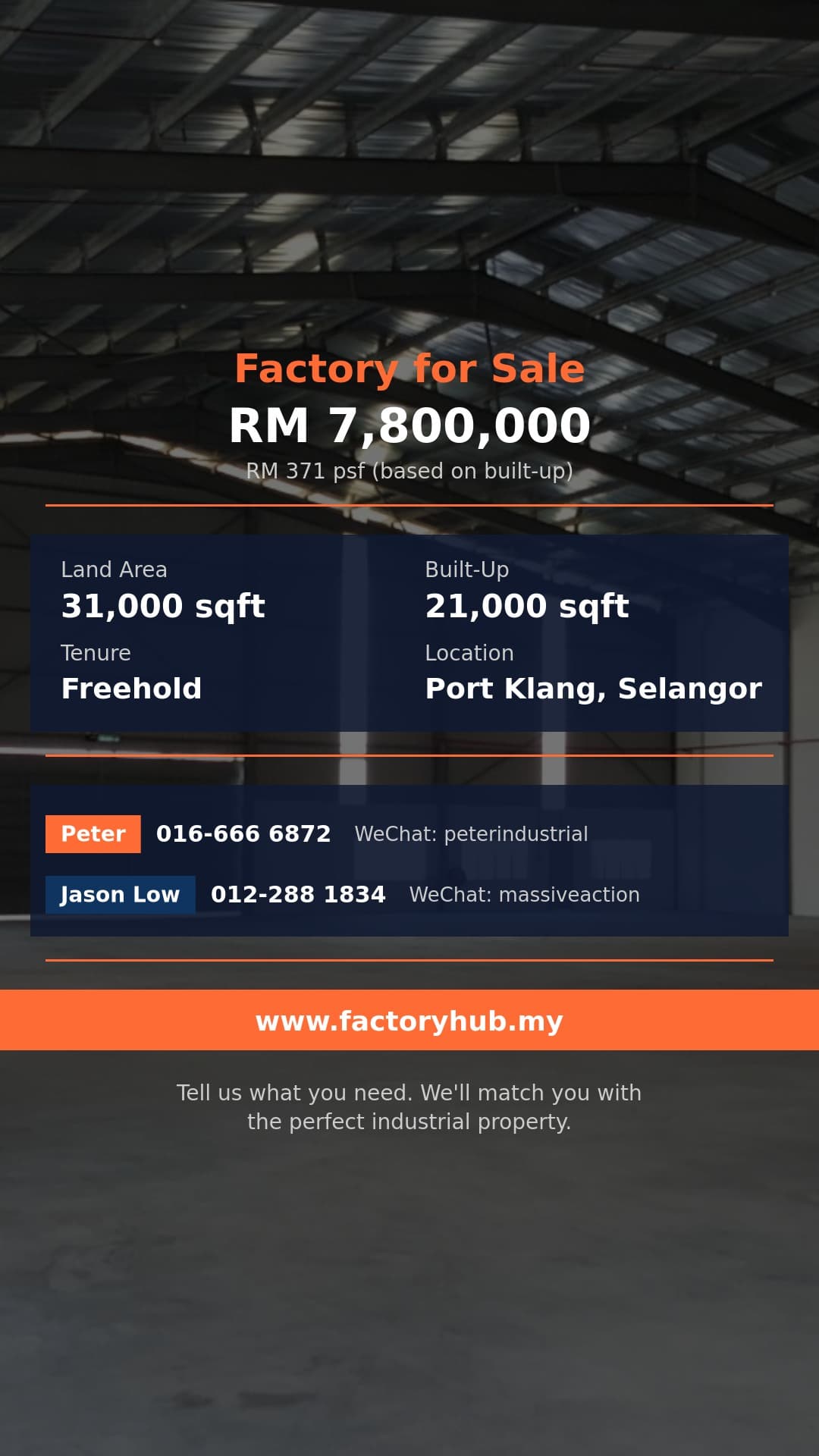 Factory For Sale - Factory for Sale in Klang, Selangor - 21,000 sqft Freehold - Port Klang, Selangor