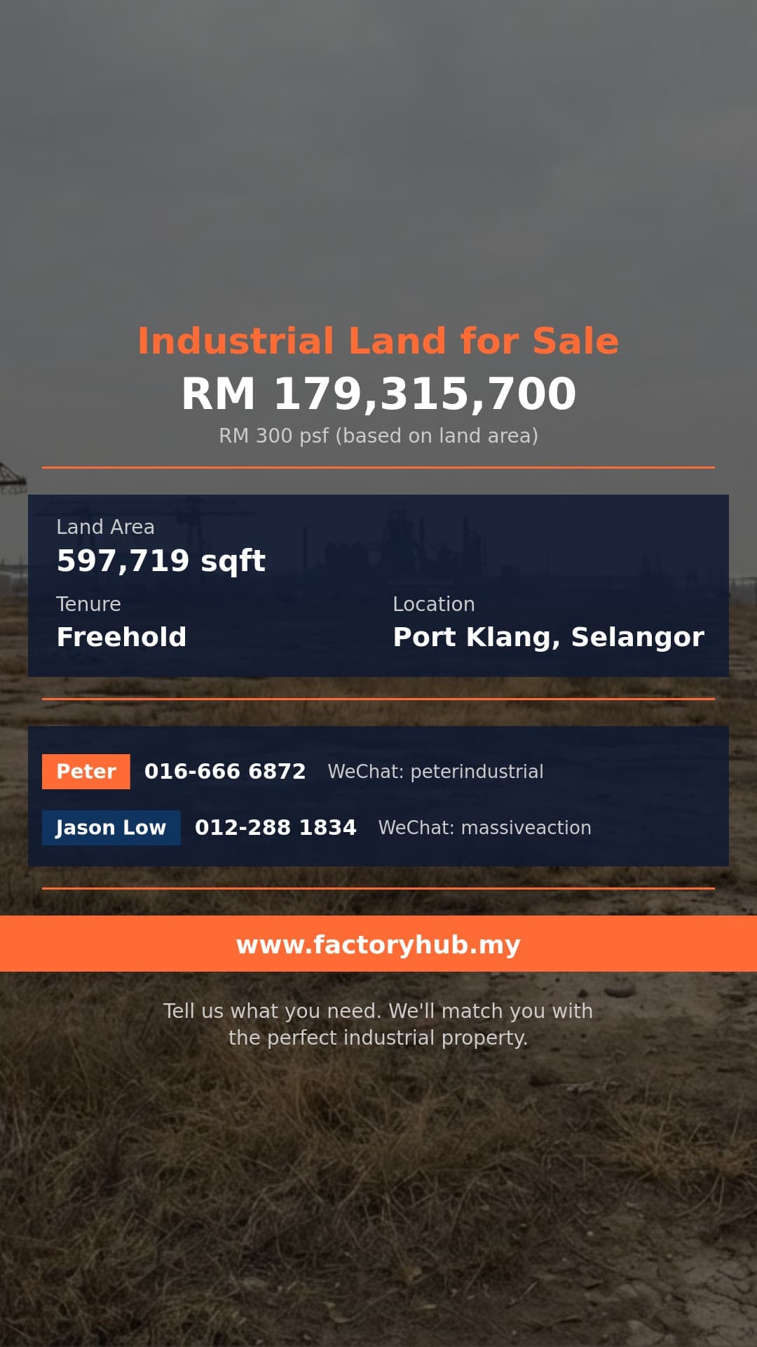 Land For Sale - Industrial Land for Sale in Klang, Selangor - Port Klang, Selangor