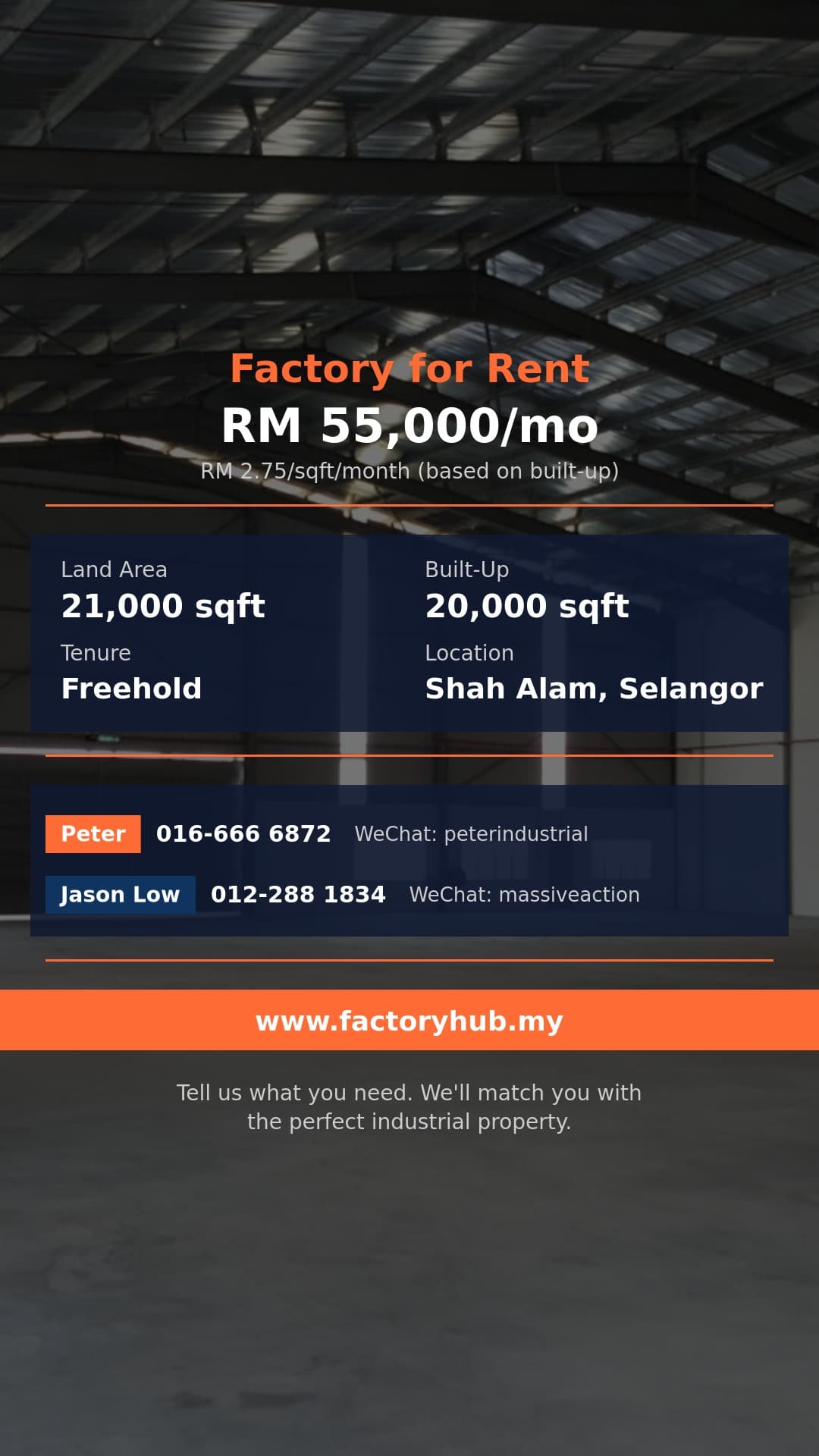 Factory For Rent - Detached Factory for Rent in Temasya Glenmarie, Glenmarie - Shah Alam, Selangor