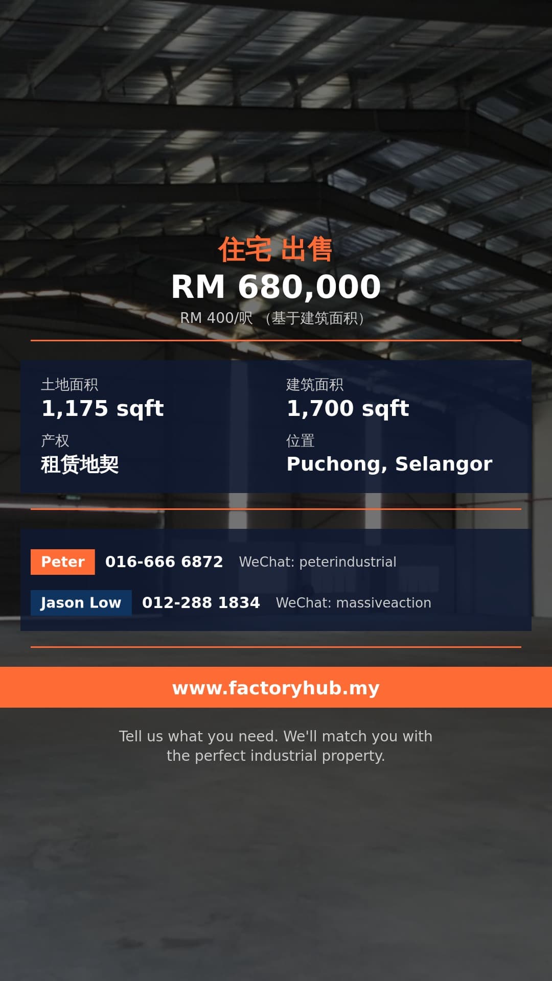 住宅 出售 - 雪兰莪Taman Tasik Prima2.5层排屋出售 – RM68万 1175呎 - Puchong, Selangor