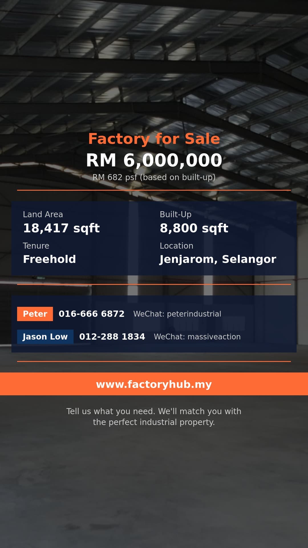 Factory For Sale - Cluster Factory for Sale in Jenjarom, Selangor - Jenjarom, Selangor Factory For Sale - Cluster Factory for Sale in Jenjarom, Selangor - Jenjarom, Selangor