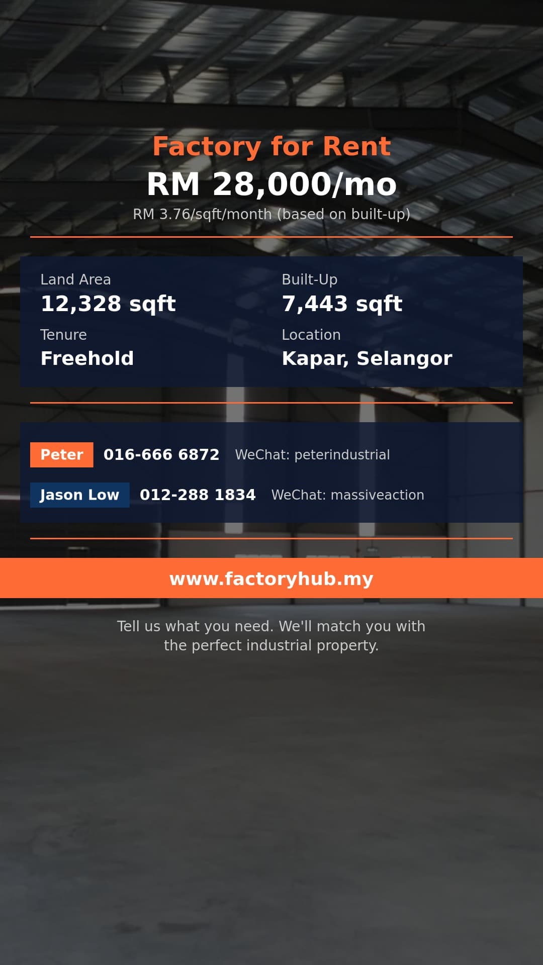 Factory For Rent - RM28K/mo Semi-D Factory for Rent in Kapar – 12328sf - Kapar, Selangor Factory For Rent - RM28K/mo Semi-D Factory for Rent in Kapar – 12328sf - Kapar, Selangor