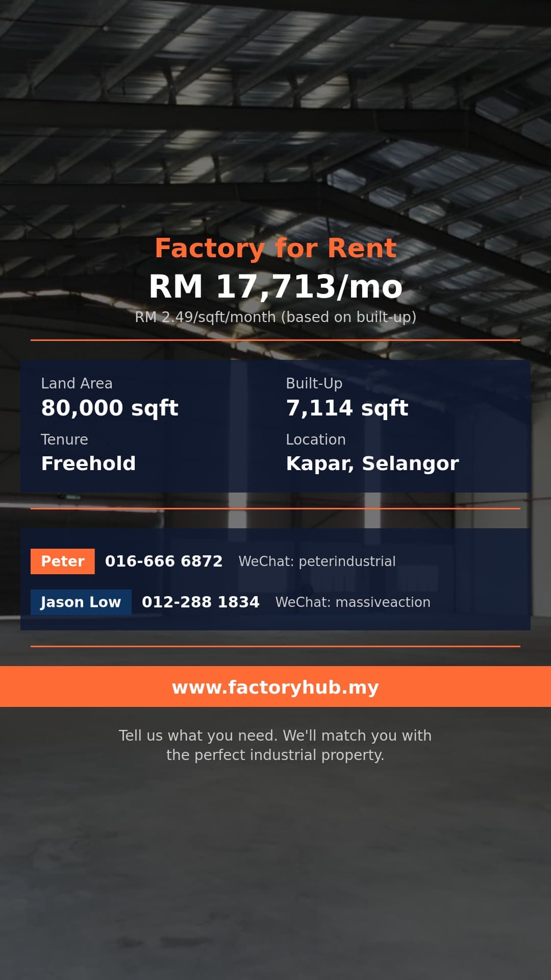 Factory For Rent - RM17713/mo Warehouse for Rent in Kapar Industrial Park – 7114sf - Kapar, Selangor