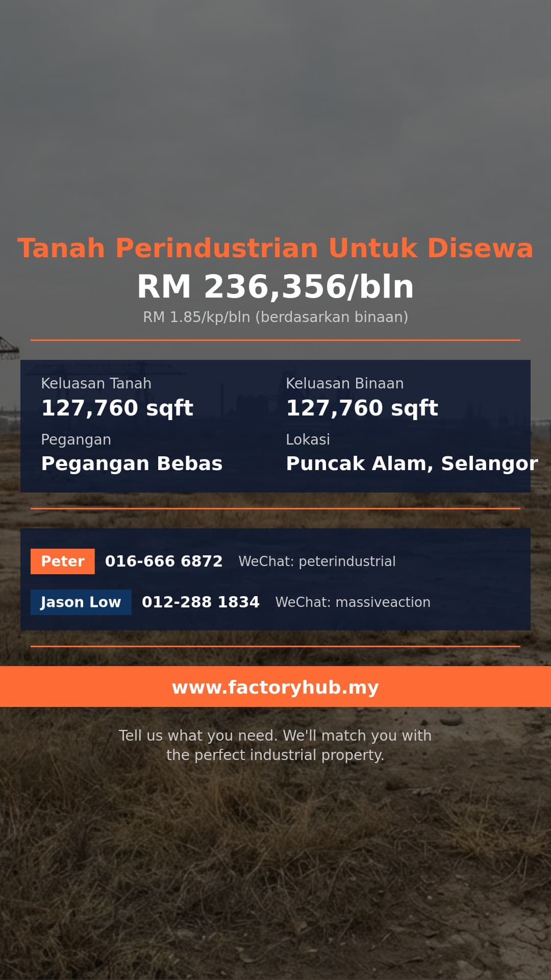Tanah Untuk Disewa - Hab Logistik untuk Disewa di Eco Business Park V – RM236K/bln 127760kp - Puncak Alam, Selangor Tanah Untuk Disewa - Hab Logistik untuk Disewa di Eco Business Park V – RM236K/bln 127760kp - Puncak Alam, Selangor