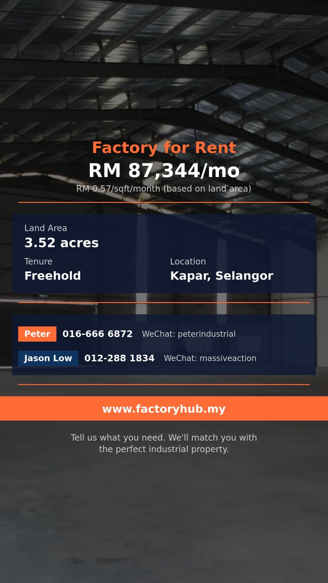 Factory For Rent - Detached Factory for Rent in Kapar Industrial Park – RM87K/mo 3.5acres - Kapar, Selangor