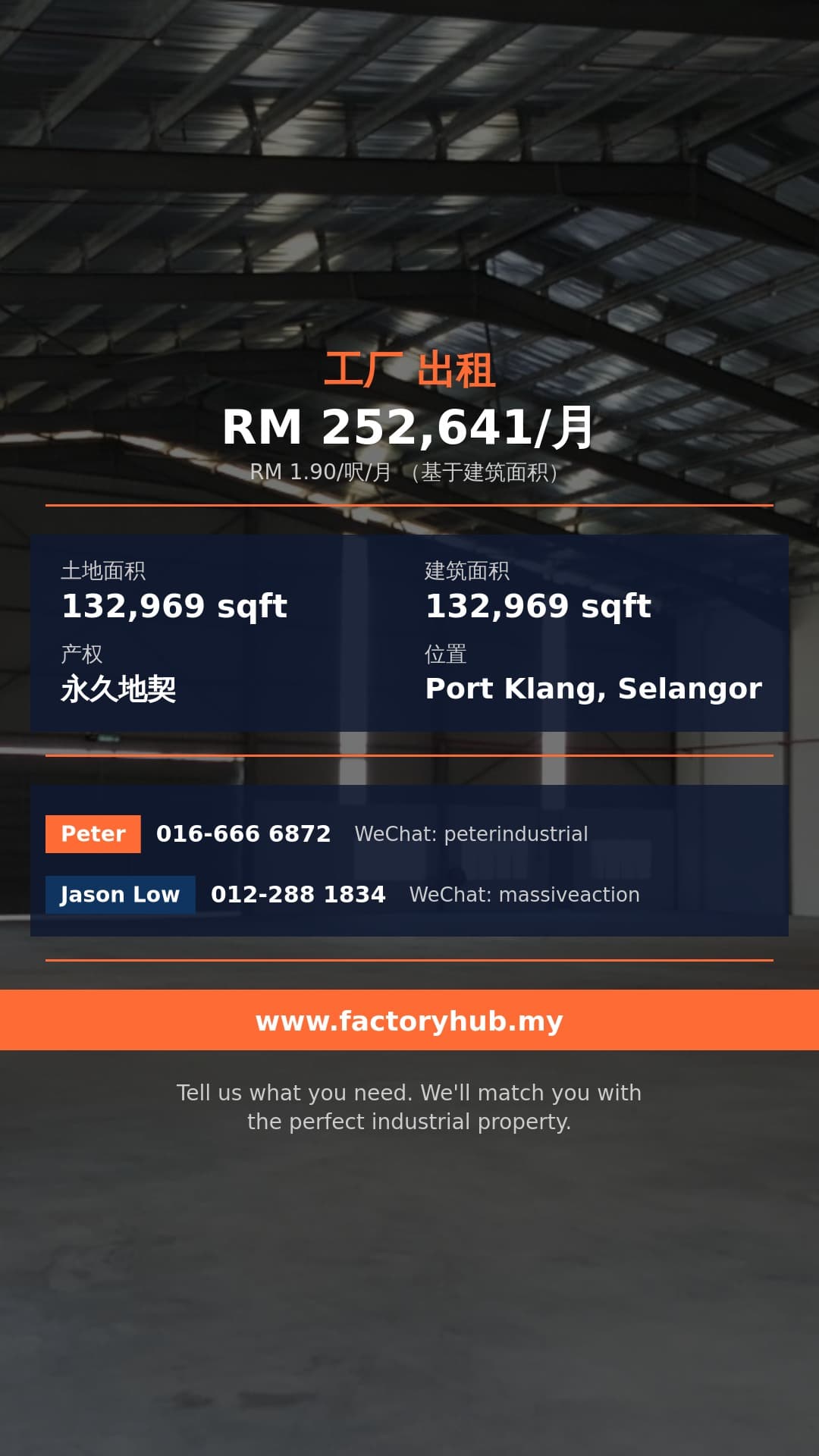 工厂 出租 - RM253K/月 North Port 仓库出租 – 132969呎 - Port Klang, Selangor