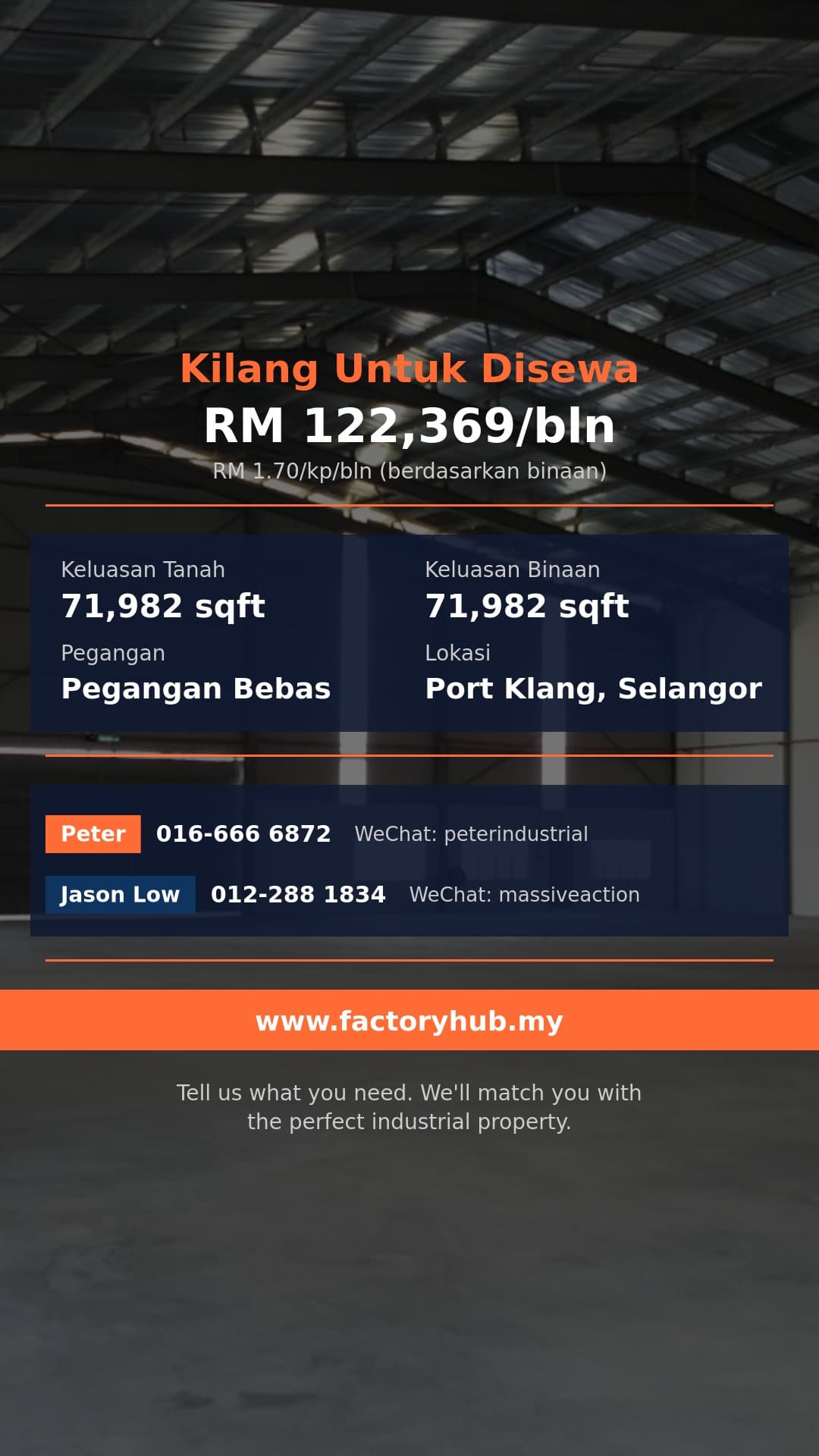 Kilang Untuk Disewa - Gudang untuk Disewa di Pelabuhan Utara, Pelabuhan Klang – RM122K/bln - Port Klang, Selangor