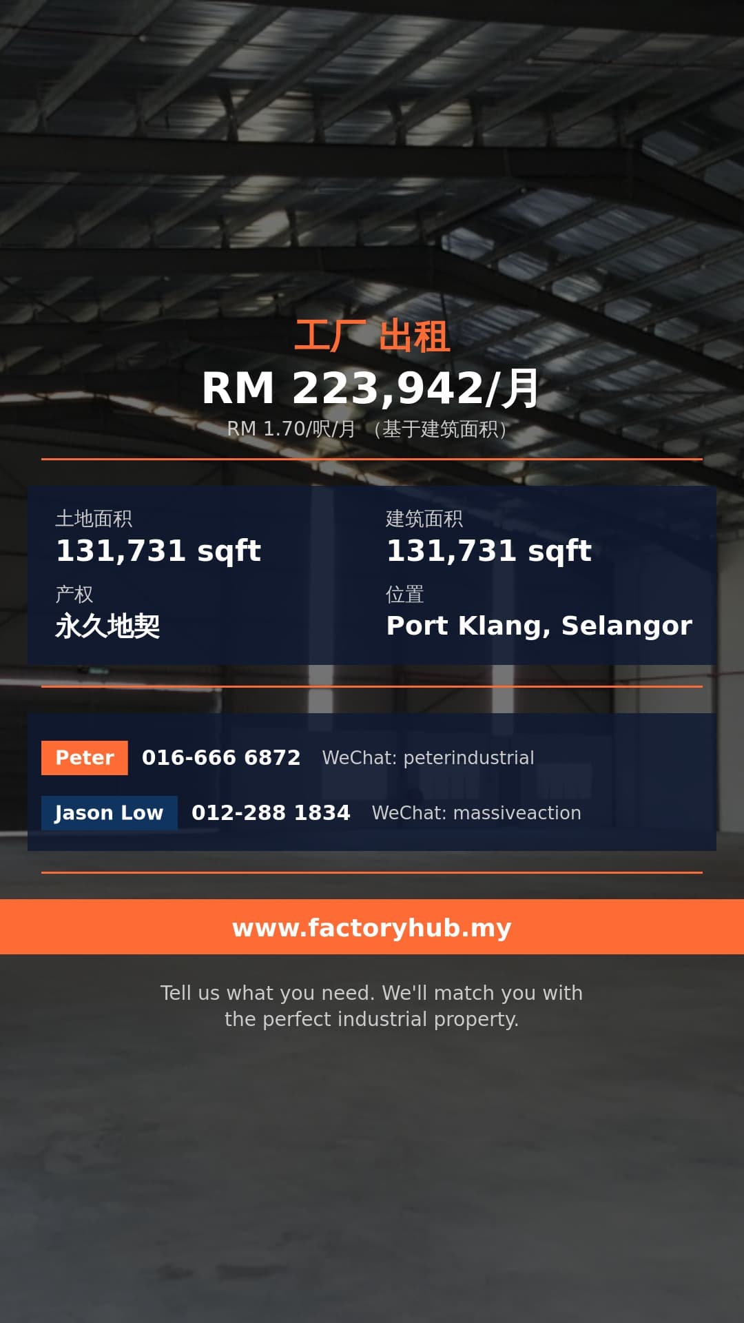 工厂 出租 - 巴生港Perdana Industrial Park仓库出租 – RM224K/月 131731呎 - Port Klang, Selangor