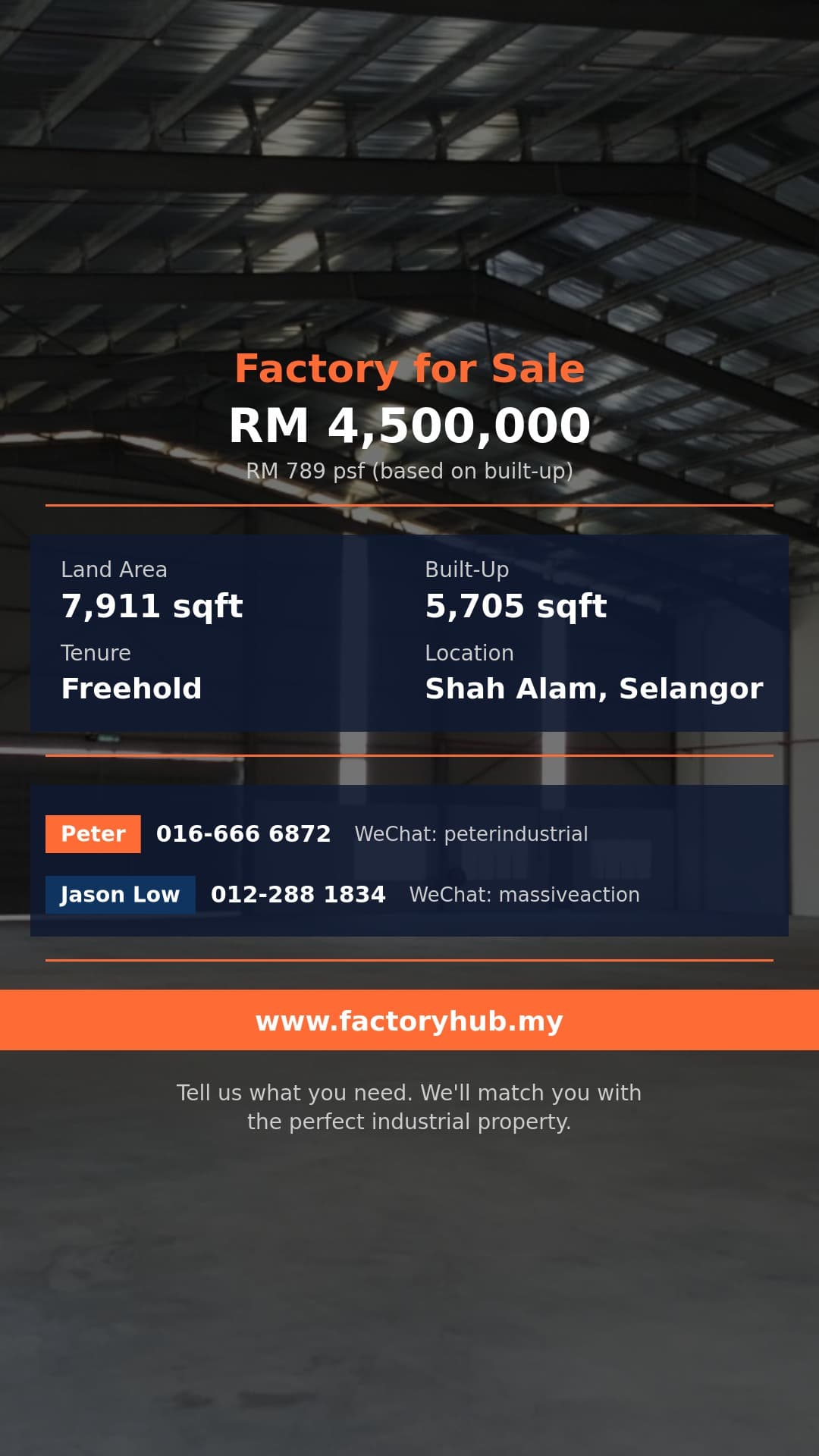 Factory For Sale - Freehold Semi-D Factory for Sale in Shah Alam, Selangor - Shah Alam, Selangor