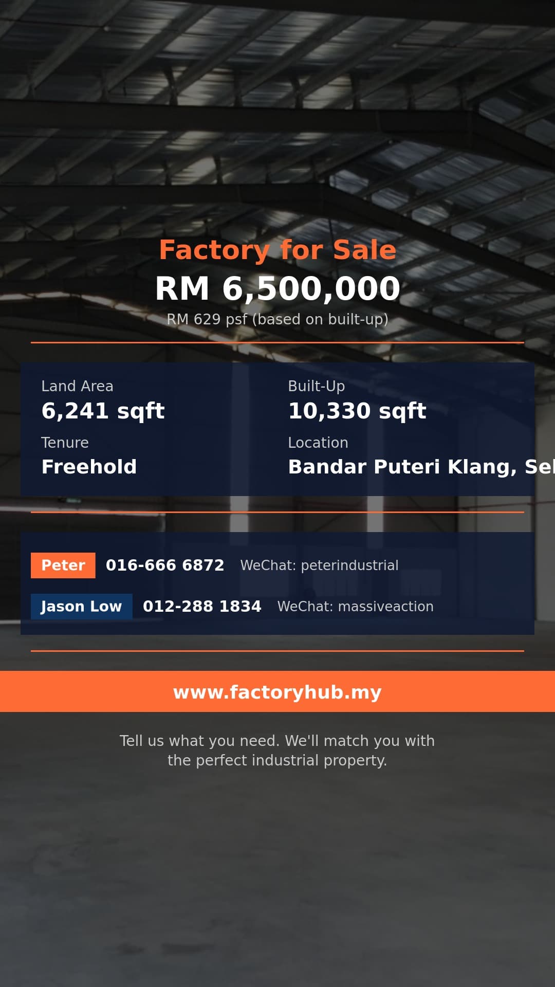 Factory For Sale - Freehold Terrace Factory for Sale in Jalan Haji Salleh, Klang - Bandar Puteri Klang, Selangor