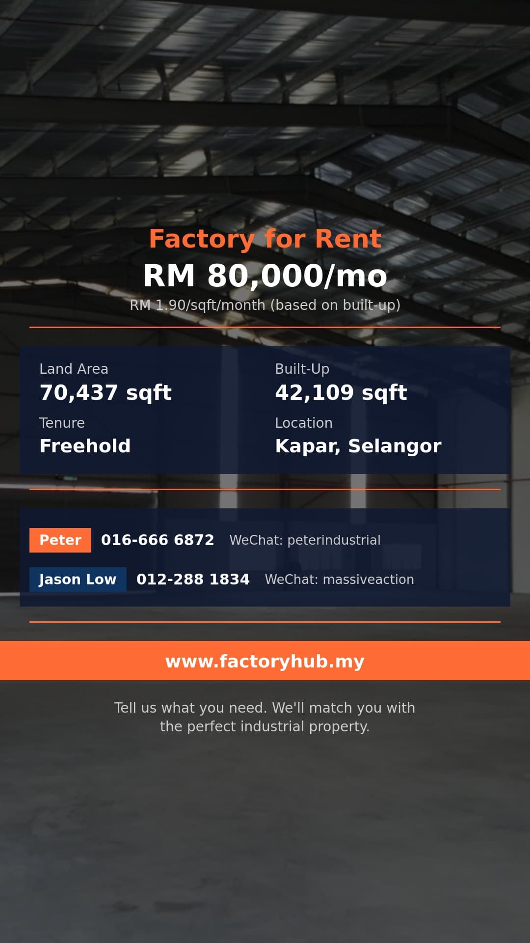 Factory For Rent - Detached Factory for Rent in Kawasan Perindustrian Kapar, Kapar - Kapar, Selangor