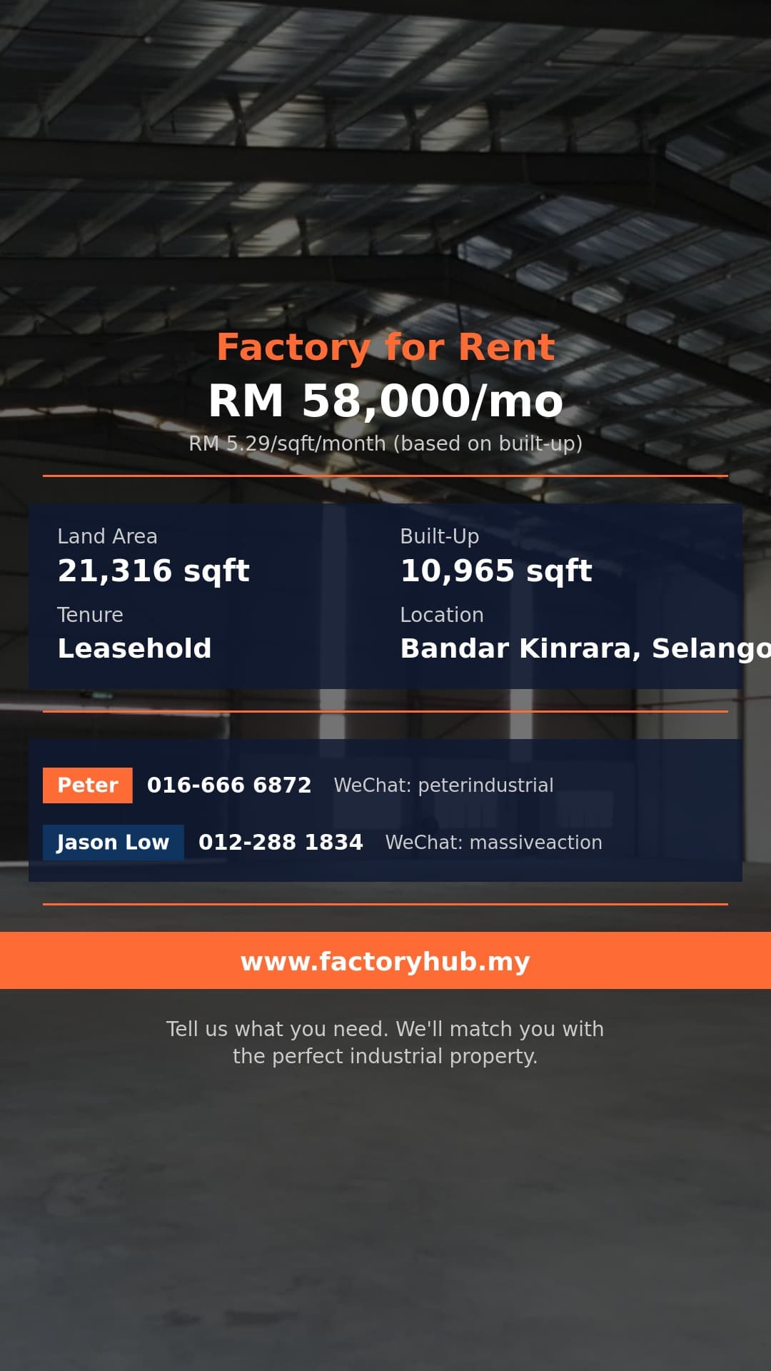 Factory For Rent - Detached Factory for Rent in Kinrara Industrial Park, Bandar Kinrara - Bandar Kinrara, Selangor Factory For Rent - Detached Factory for Rent in Kinrara Industrial Park, Bandar Kinrara - Bandar Kinrara, Selangor