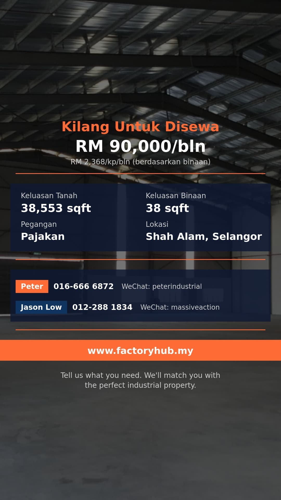Kilang Untuk Disewa - Kilang Semi-D untuk Disewa di Elmina East Industrial, Shah Alam - Shah Alam, Selangor