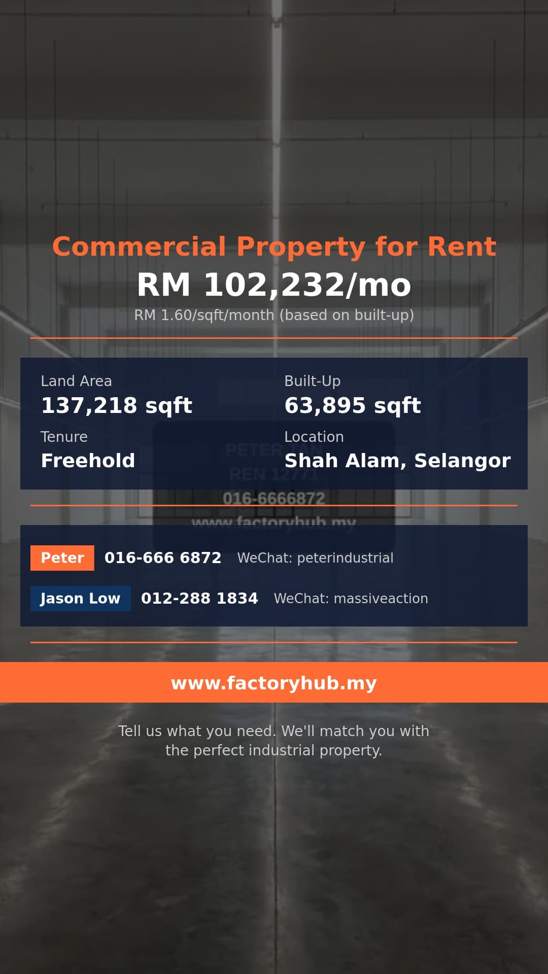 Commercial For Rent - U15 Shah Alam Commercial Showroom for Rent – 63895sf - Shah Alam, Selangor