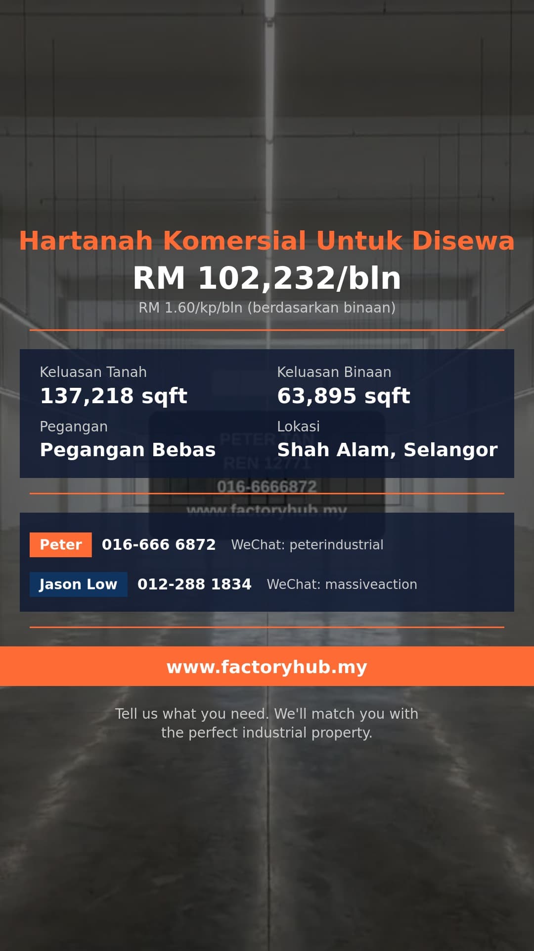 Komersial Untuk Disewa - U15 Shah Alam Komersial Showroom untuk Disewa – 63895kp - Shah Alam, Selangor