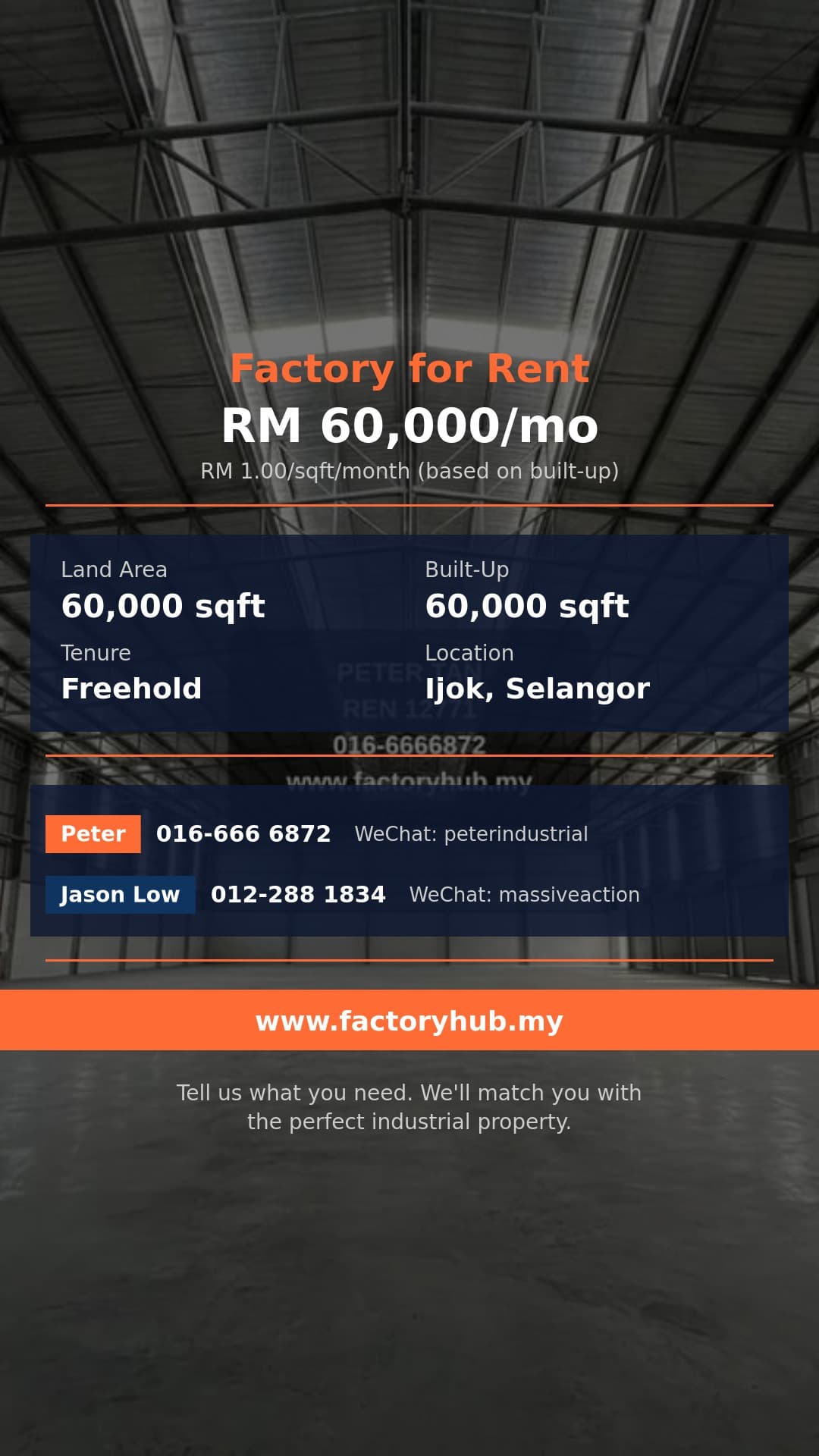 Factory For Rent - RM60K Detached Factory for Rent in Ijok Batu 4 – 60000sf - Ijok, Selangor