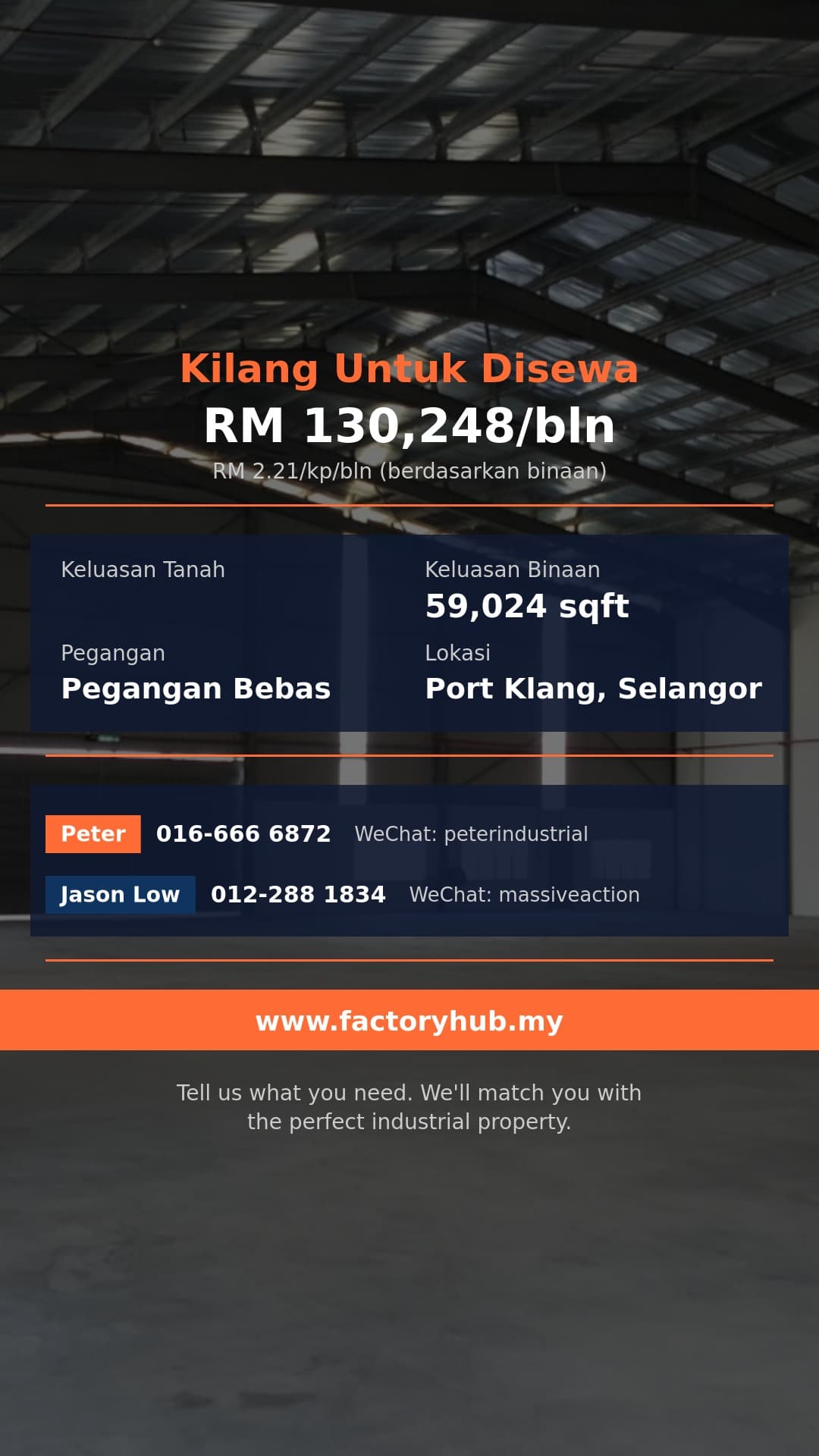 Kilang Untuk Disewa - Gudang untuk Disewa di Klang – RM130K/bln 59024kp - Port Klang, Selangor