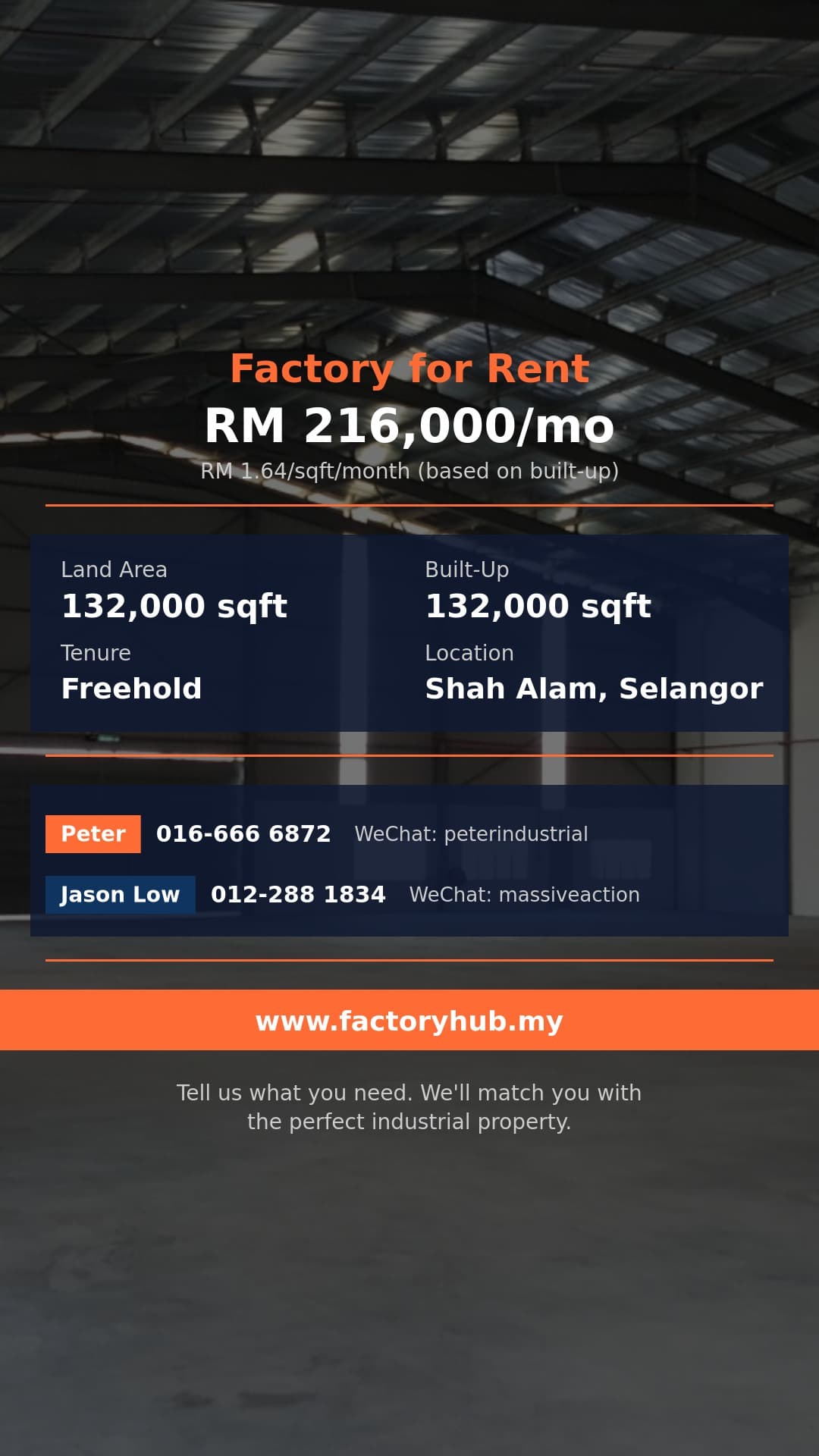 Factory For Rent - Loading Bay Warehouse for Rent in Seksyen 36, Shah Alam – RM216K - Shah Alam, Selangor