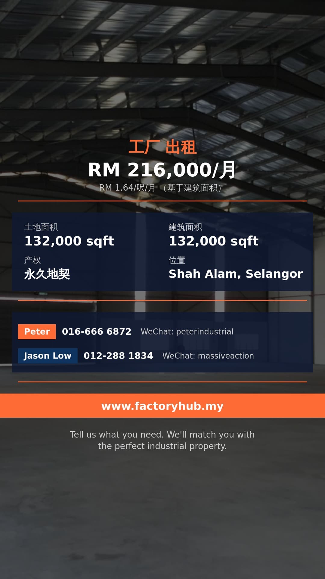 工厂 出租 - 莎阿南36区装卸湾仓库出租 – RM216K - Shah Alam, Selangor