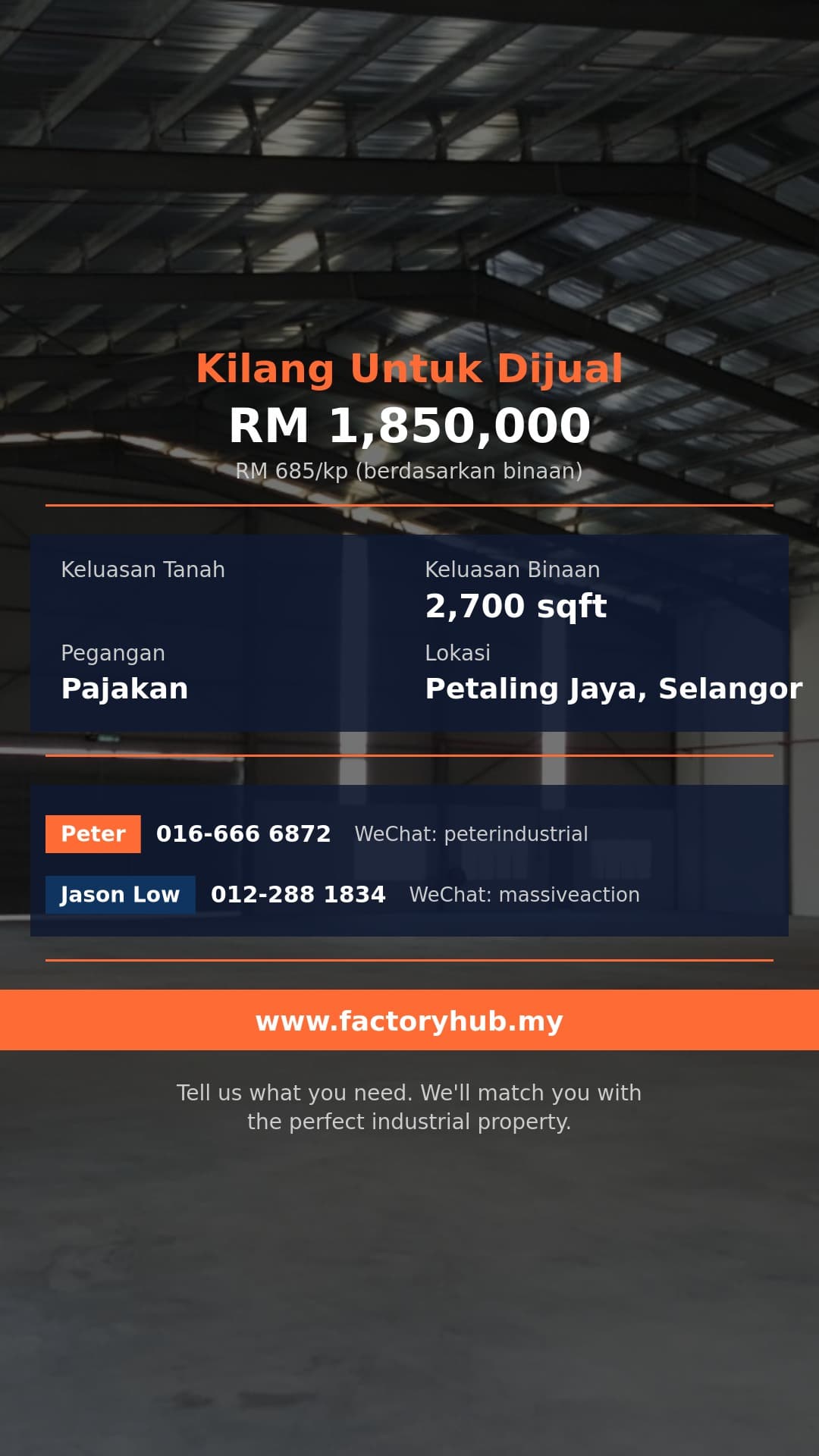 Kilang Untuk Dijual - RM1.85J Kilang Teres untuk Dijual di Bandar Sunway – 2700kp - Petaling Jaya, Selangor