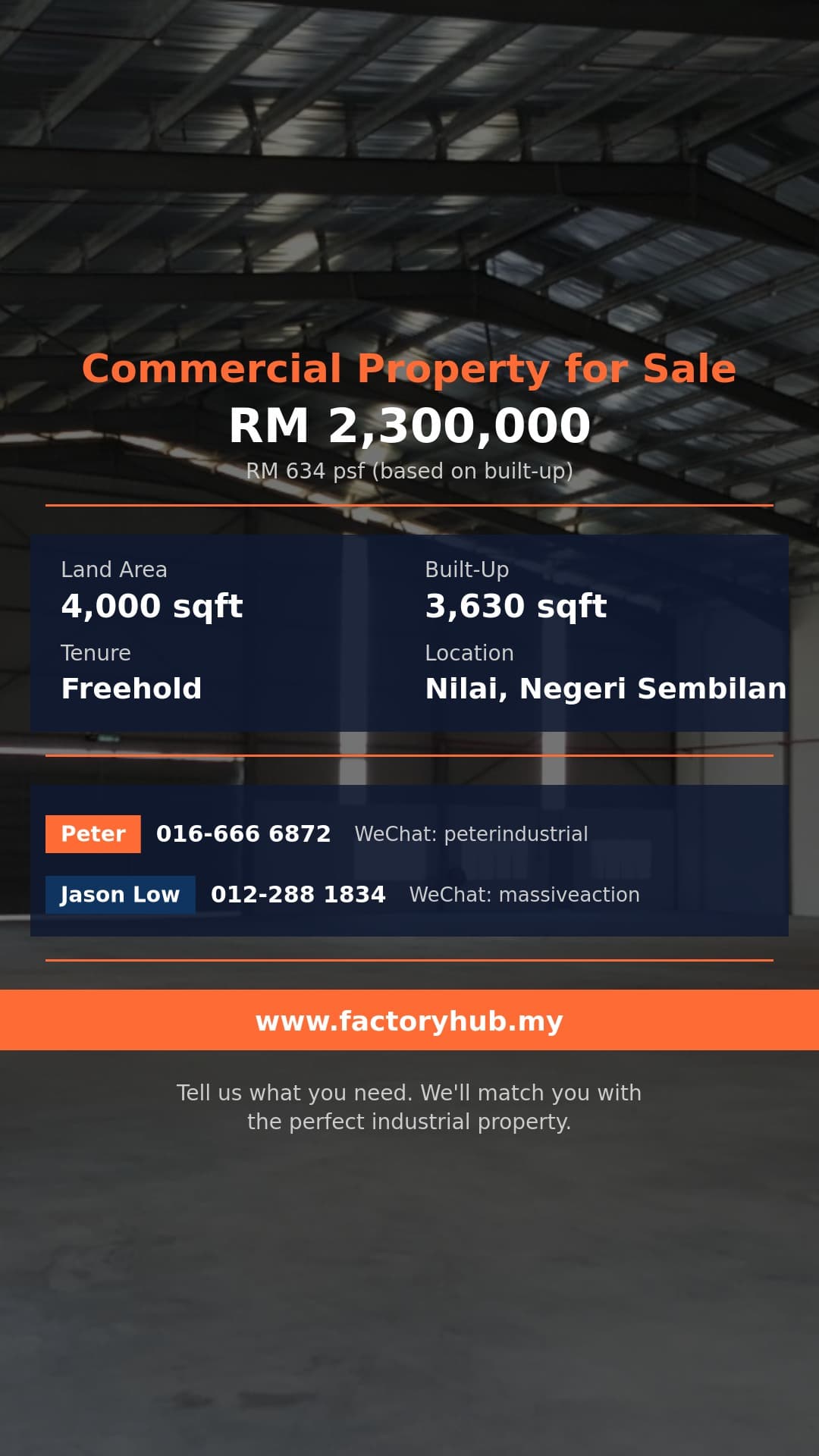 Commercial For Sale - Freehold Shop Lot for Sale in Nilai 3 – RM2.3M 4000sf - Nilai, Negeri Sembilan