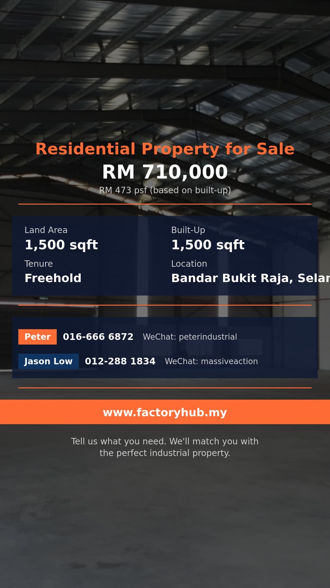 Residential For Sale - Freehold 2-Storey Terraced House for Sale in Bandar Bukit Raja – RM710K 1500sf - Bandar Bukit Raja, Selangor