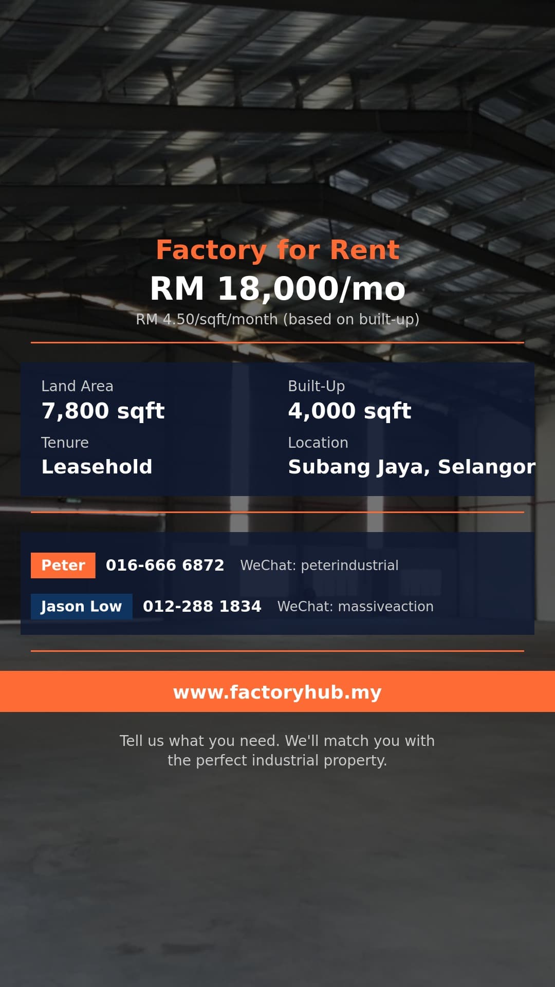 Factory For Rent - Semi-D Factory for Rent in Subang Jaya - Subang Jaya, Selangor
