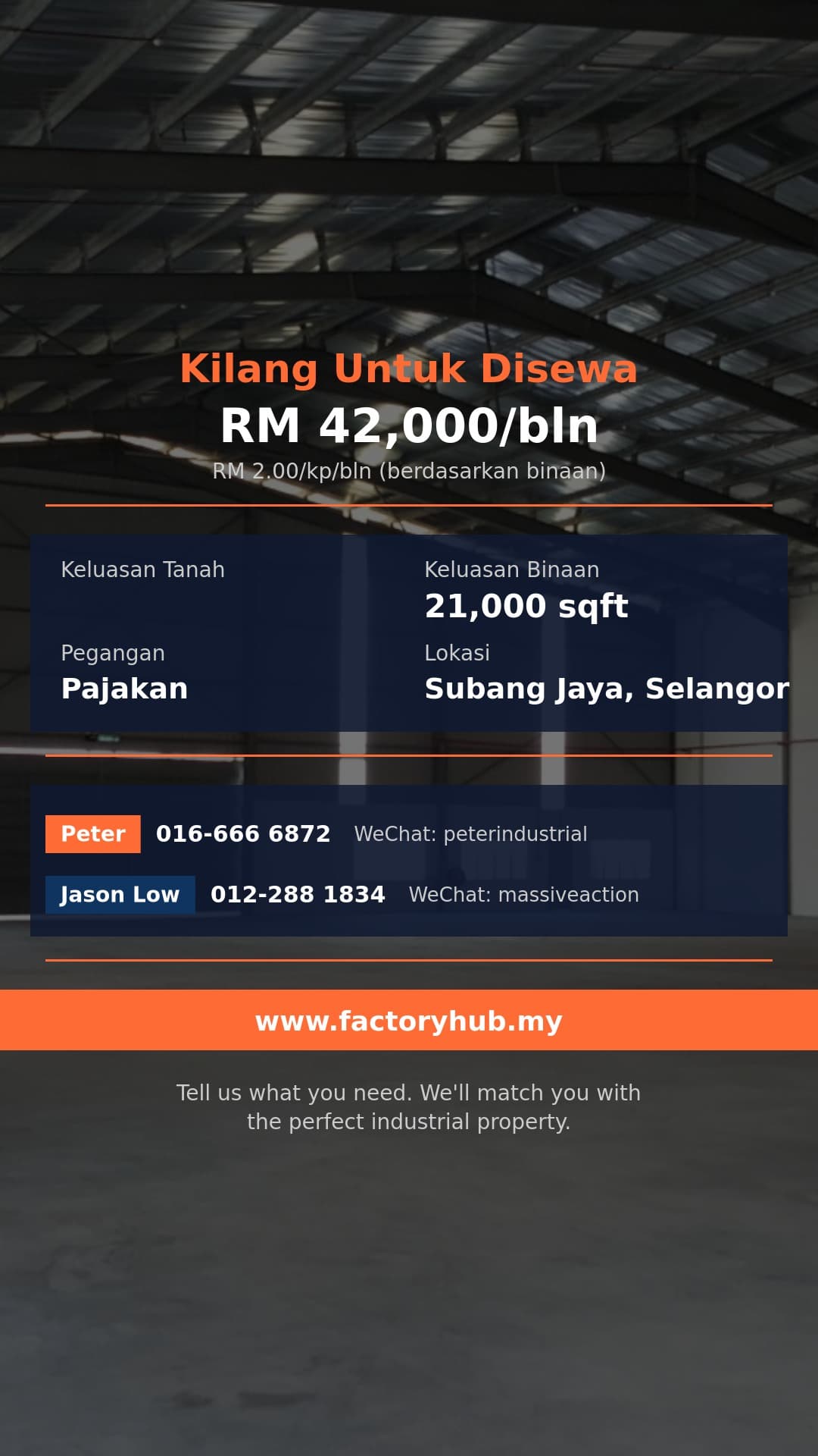 Kilang Untuk Disewa - Kilang Berasingan Untuk Disewa di Subang Jaya - Subang Jaya, Selangor