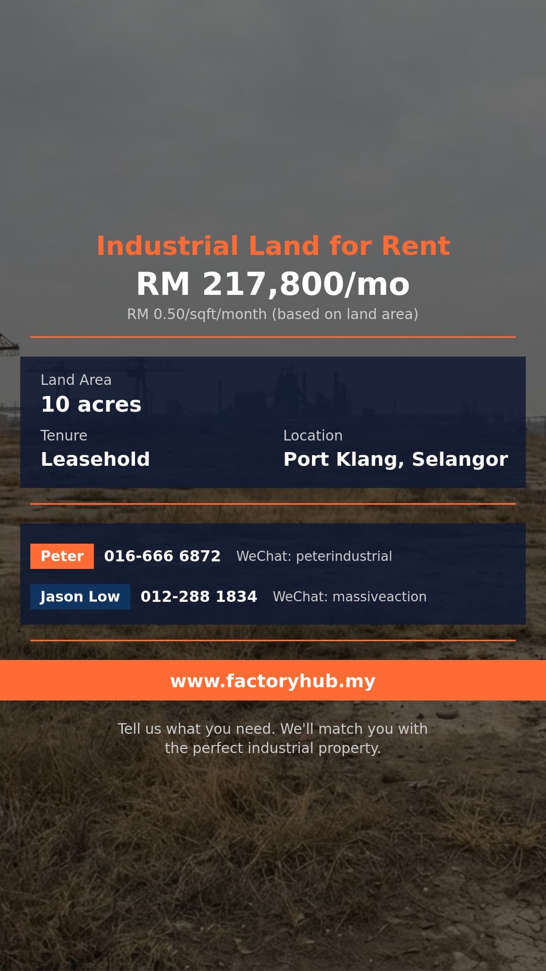 Land For Rent - Industrial Land for Rent in NorthPort, Port Klang - Port Klang, Selangor