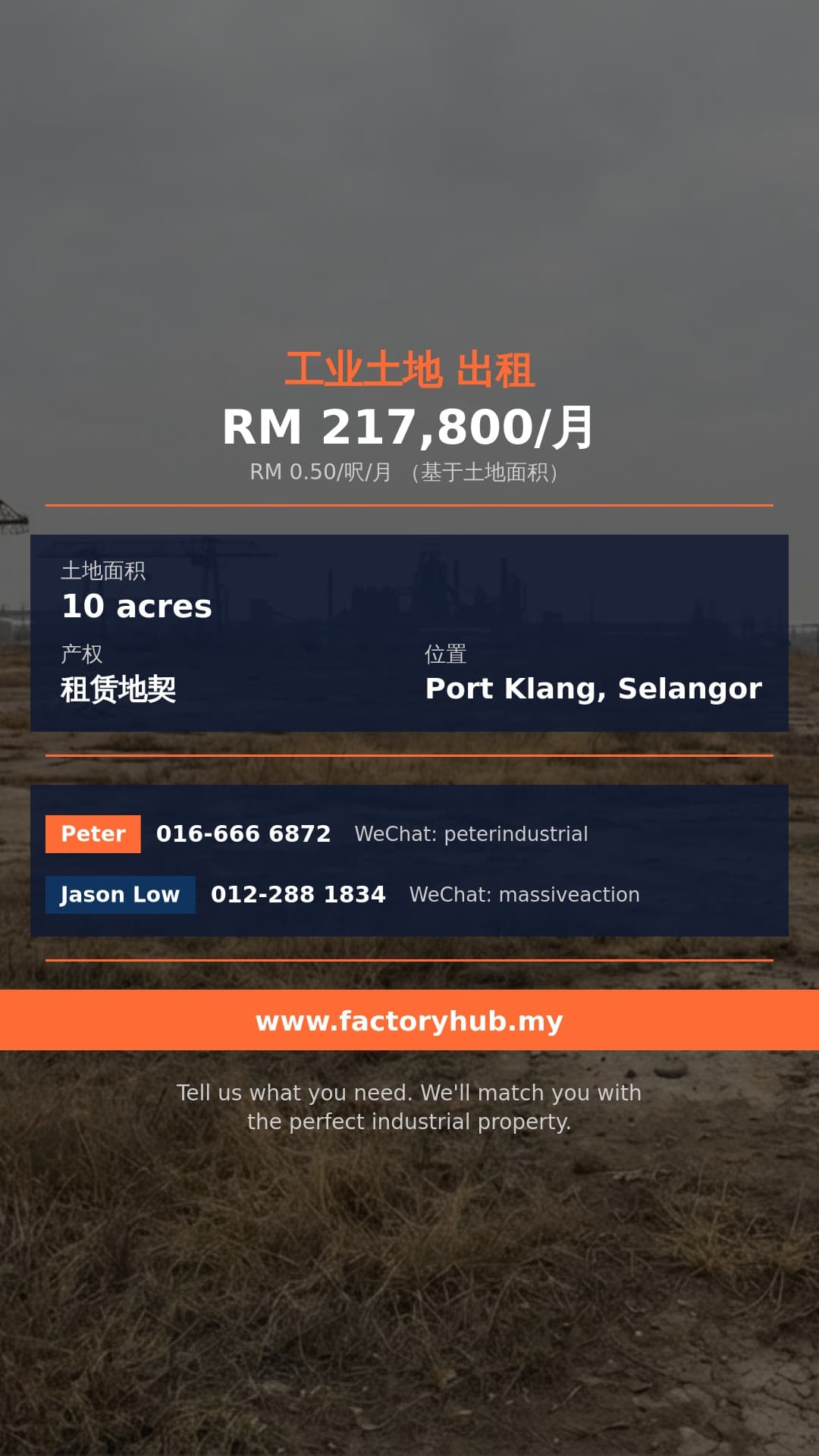土地 出租 - 巴生北港工业地出租 - Port Klang, Selangor