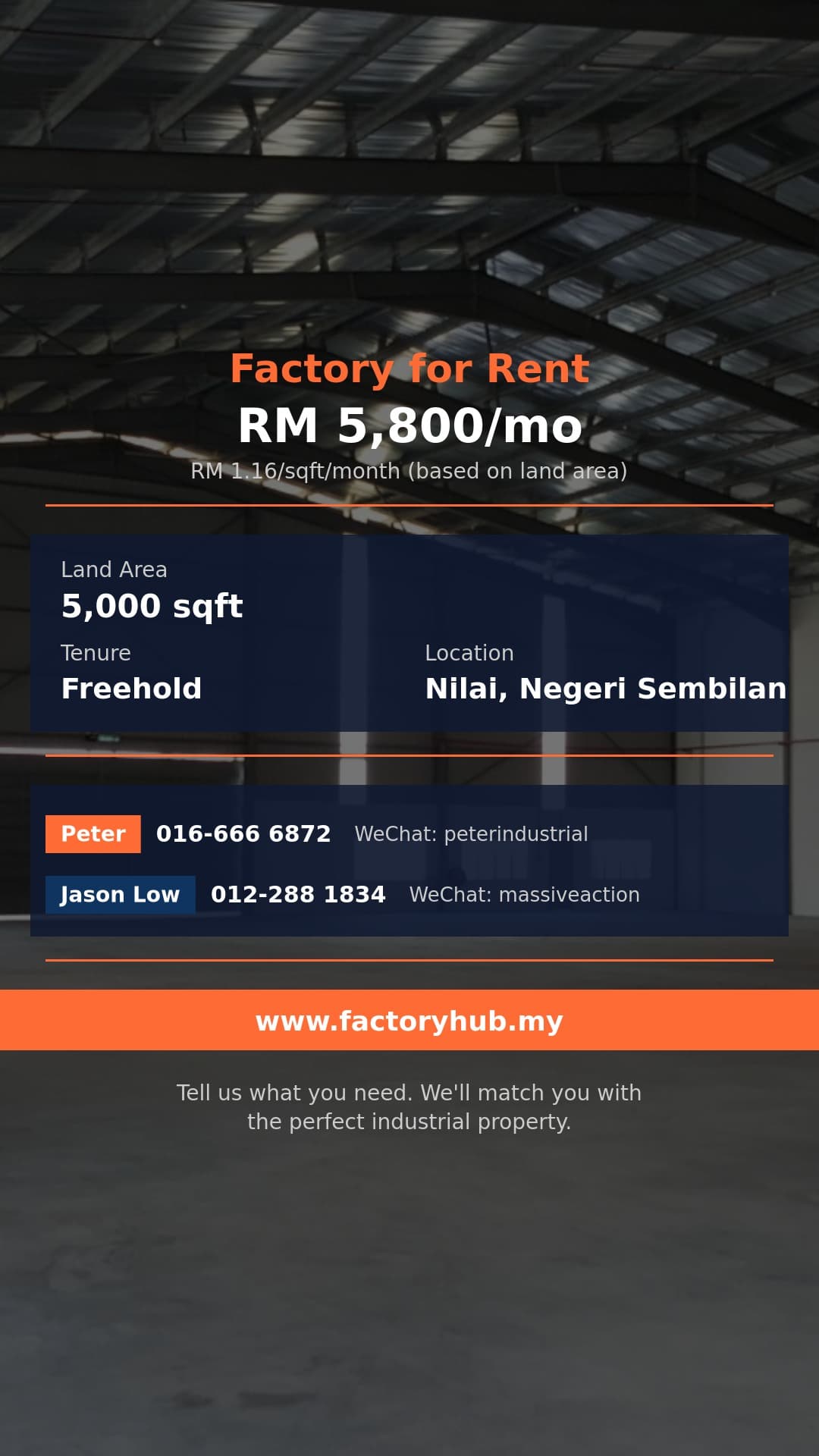 Factory For Rent - Semi-D Factory for Rent in Arab Malaysian, Nilai – RM5800/mo 5000sf - Nilai, Negeri Sembilan Factory For Rent - Semi-D Factory for Rent in Arab Malaysian, Nilai – RM5800/mo 5000sf - Nilai, Negeri Sembilan