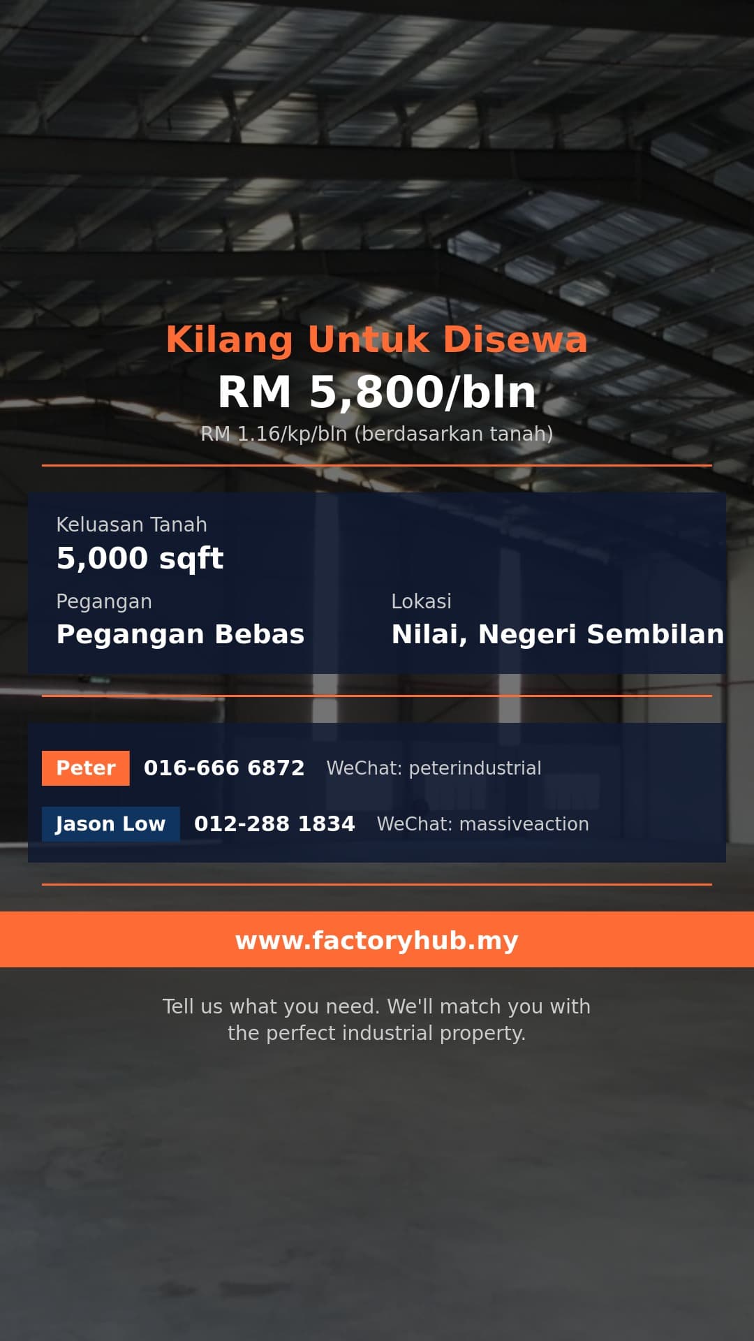 Kilang Untuk Disewa - Kilang Berkembar untuk Disewa di Arab Malaysian, Nilai – RM5800/bln 5000kp - Nilai, Negeri Sembilan Kilang Untuk Disewa - Kilang Berkembar untuk Disewa di Arab Malaysian, Nilai – RM5800/bln 5000kp - Nilai, Negeri Sembilan