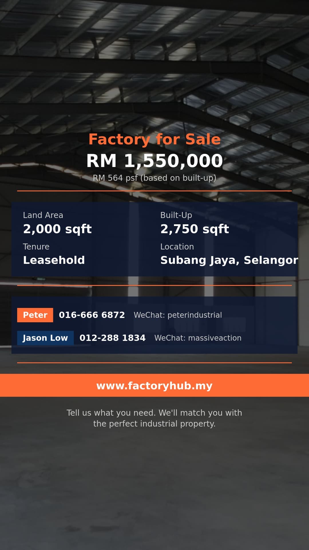 Factory For Sale - Terrace Factory for Sale in Subang Jaya, Selangor - Subang Jaya, Selangor