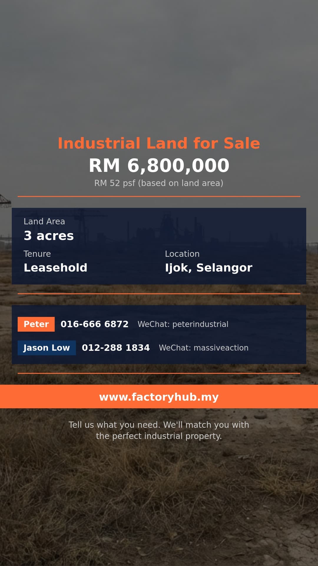 Land For Sale - Industrial Land for Sale in Kota Puteri, Ijok, Selangor - Ijok, Selangor Land For Sale - Industrial Land for Sale in Kota Puteri, Ijok, Selangor - Ijok, Selangor