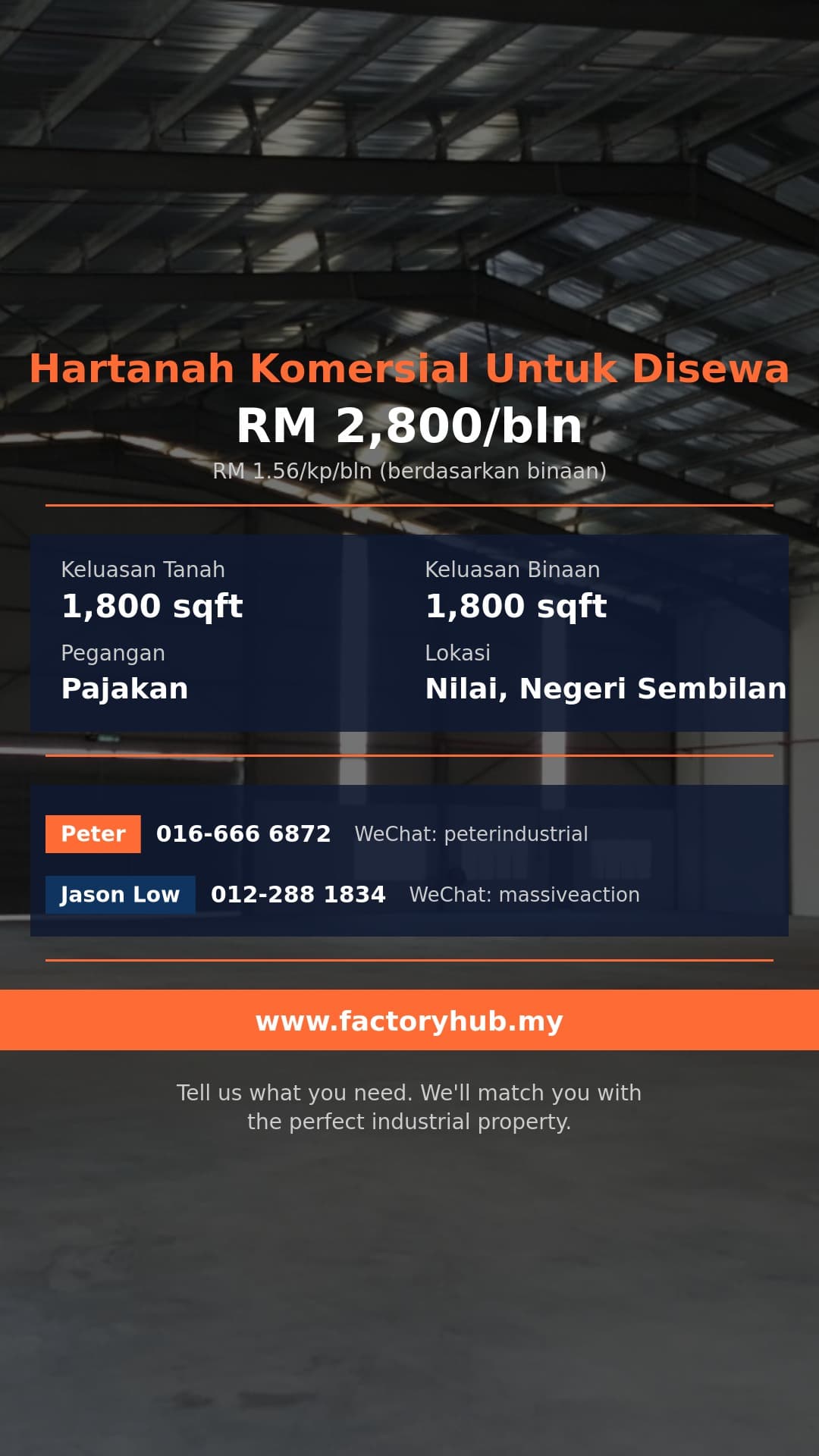 Komersial Untuk Disewa - Bandar Baru Nilai Pejabat Kedai untuk Disewa – RM2800/bln 1800kp - Nilai, Negeri Sembilan