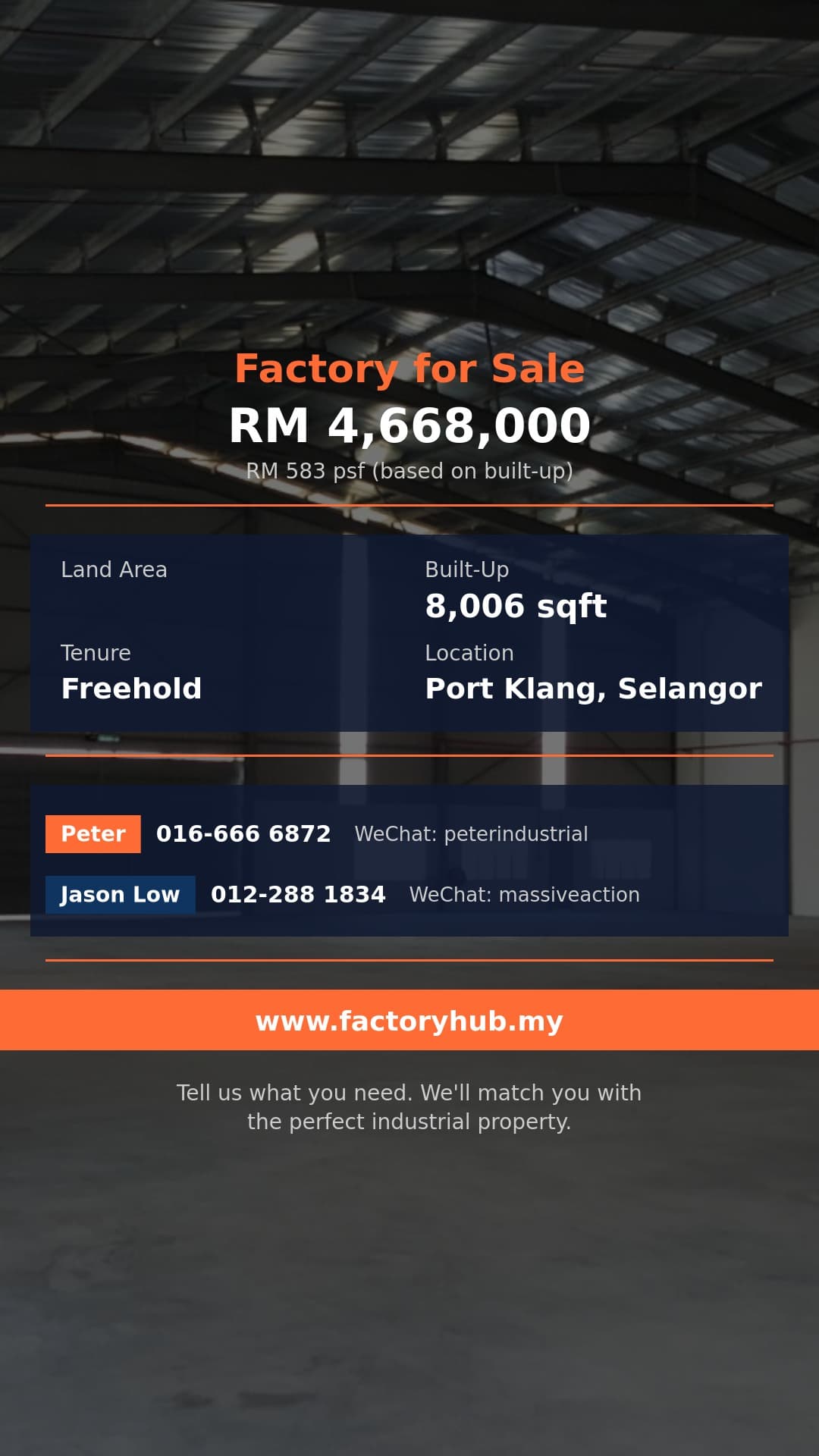 Factory For Sale - Detached Factory for Sale in Kapar, Klang - Port Klang, Selangor