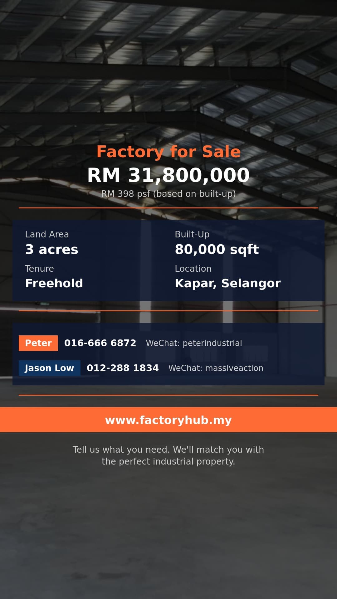 Factory For Sale - Heavy Industry Factory for Sale in Kapar, Selangor - Kapar, Selangor