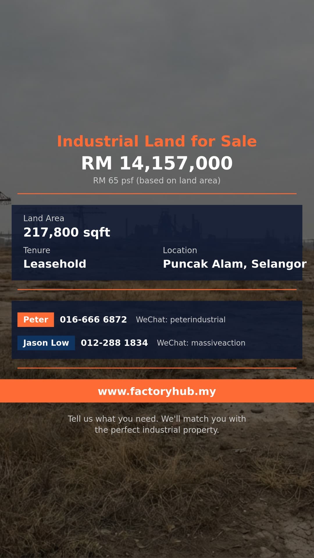 Land For Sale - 5-Acre Industrial Land for Sale in Puncak Alam, Selangor - Puncak Alam, Selangor