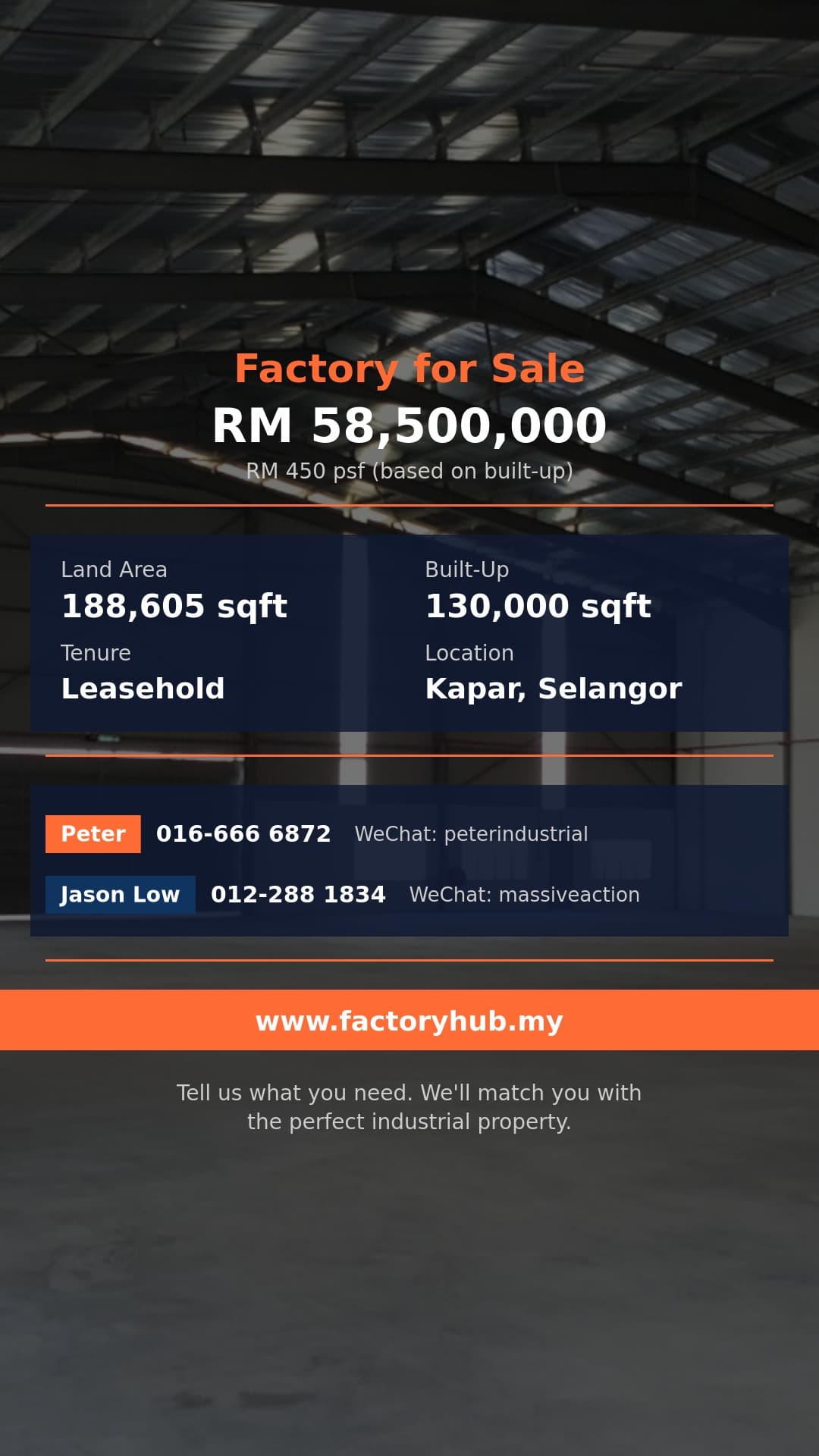 Factory For Sale - Detached Factory for Sale in Kapar, Selangor - Kapar, Selangor